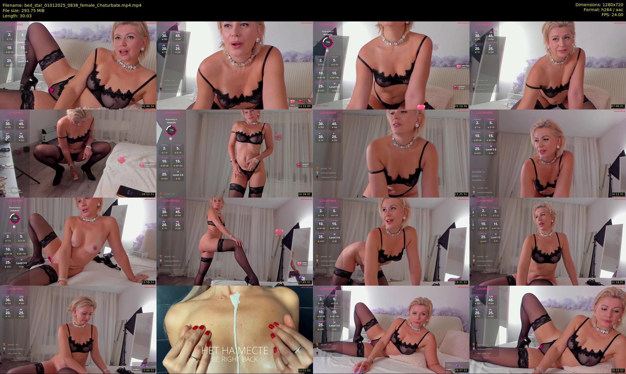 bed_star — 31 minute Chaturbate female cam show recording, 720p, Jan 1, 2025