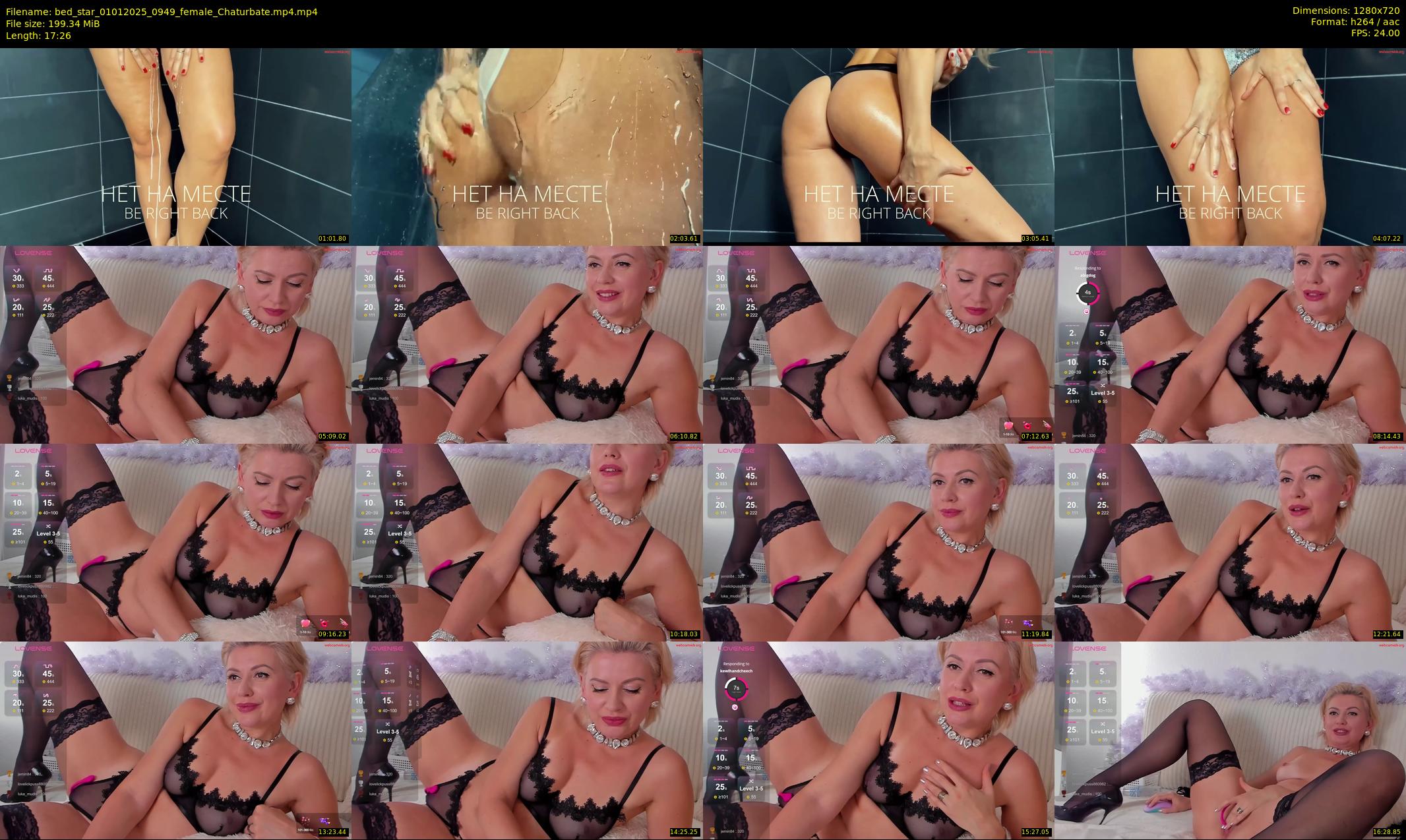 bed_star — 18 minute Chaturbate female cam show recording, 720p, Jan 1, 2025