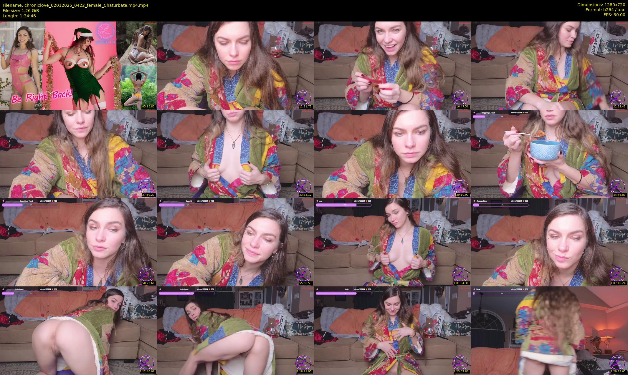 chroniclove — 95 minute Chaturbate female cam show recording, 720p, Jan 2, 2025