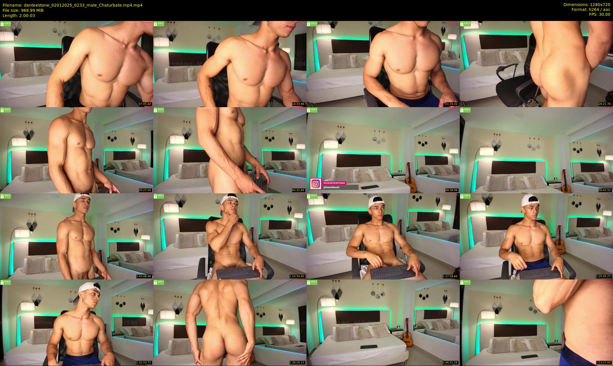 danteestone — 121 minute Chaturbate male cam show recording, 720p, Jan 2, 2025