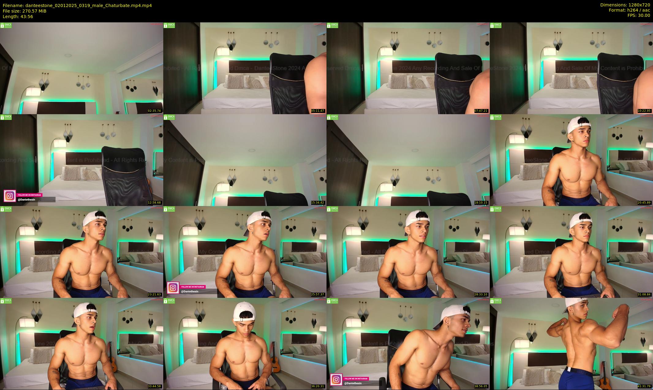 danteestone — 44 minute Chaturbate male cam show recording, 720p, Jan 2, 2025