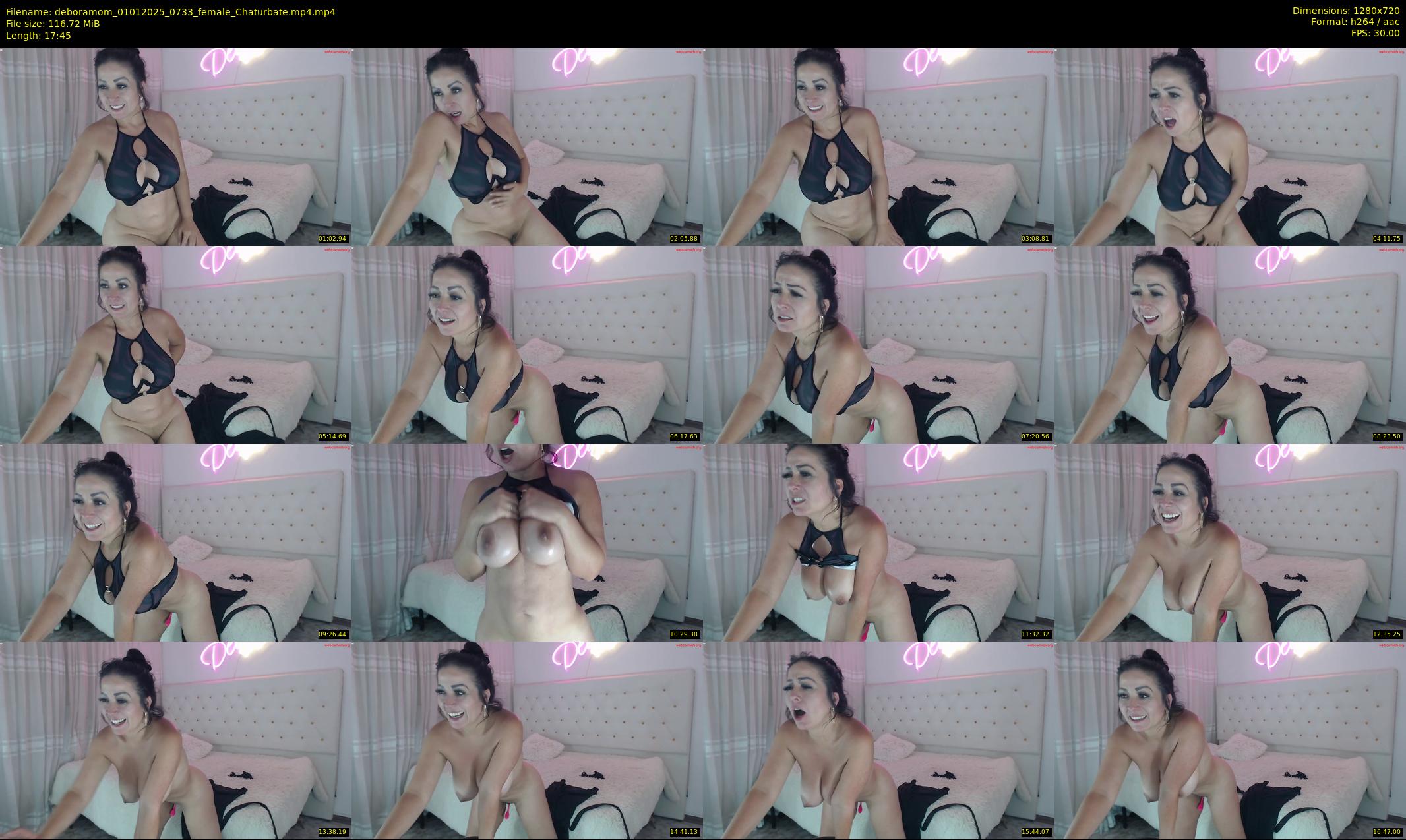 deboramom — 18 minute Chaturbate female cam show recording, 720p, Jan 1, 2025