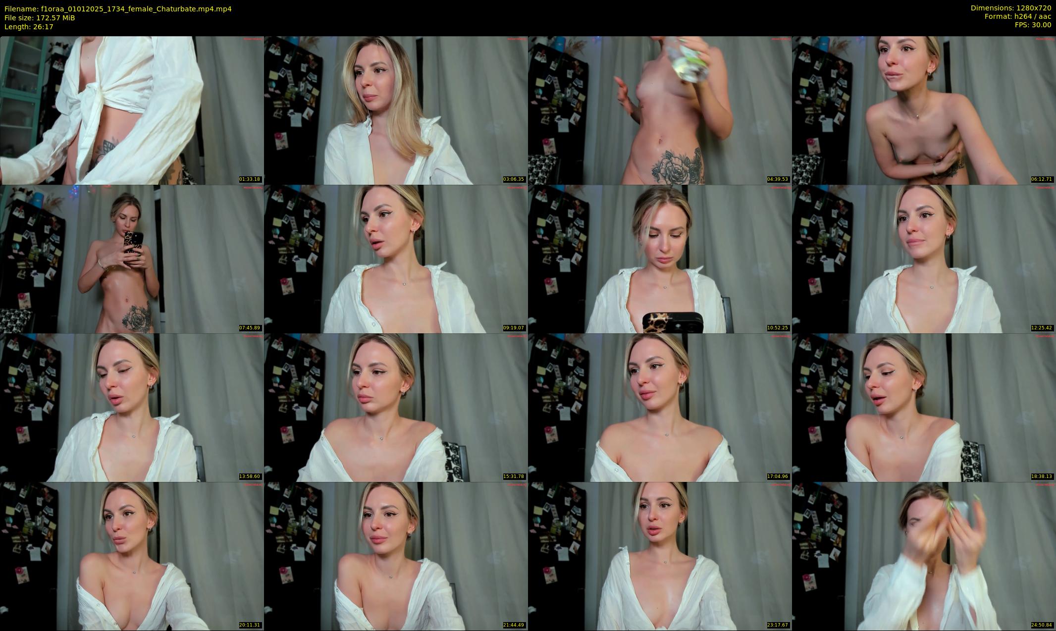 f1oraa — 27 minute Chaturbate female cam show recording, 720p, Jan 1, 2025