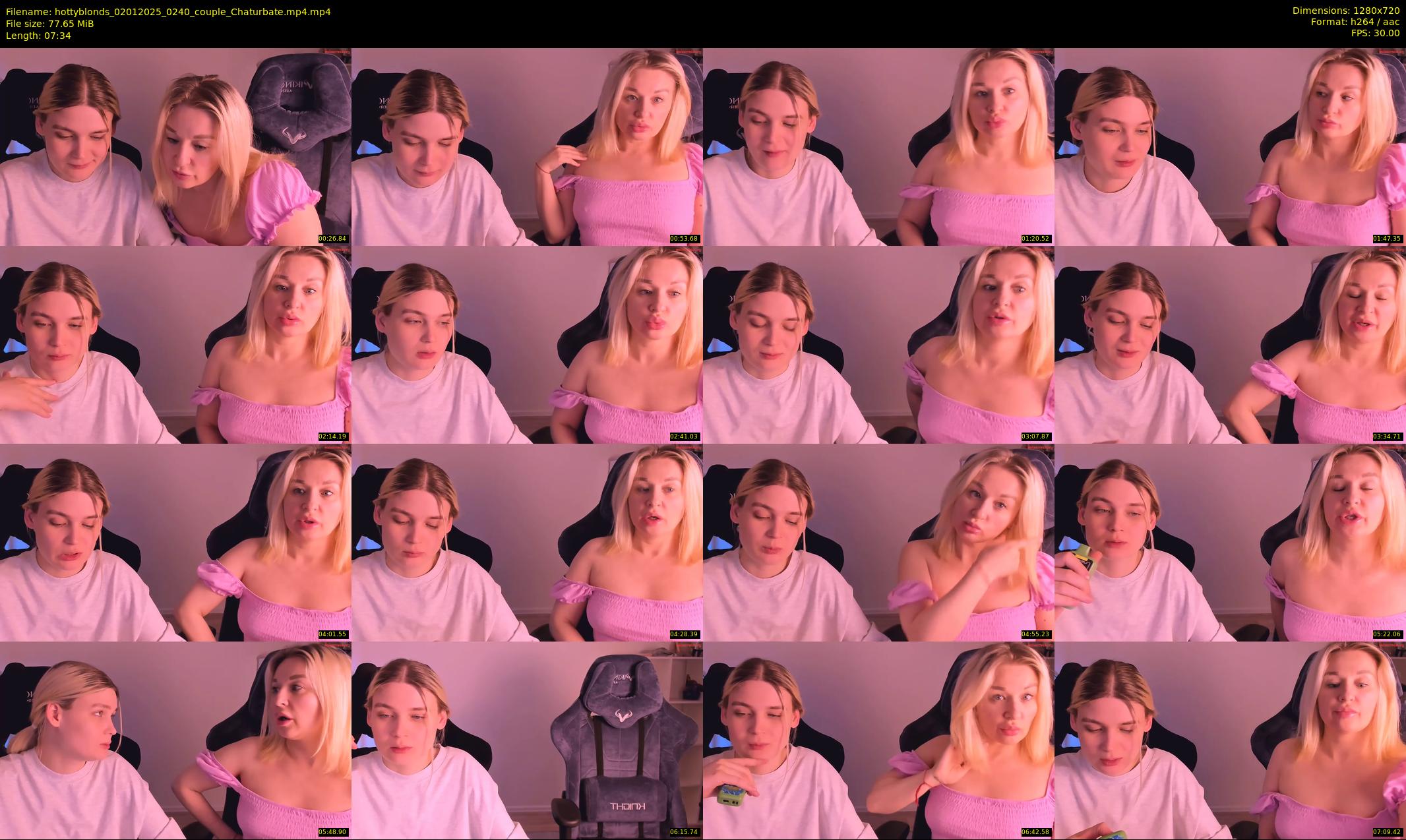 hottyblonds — 8 minute Chaturbate couple cam show recording, 720p, Jan 2, 2025