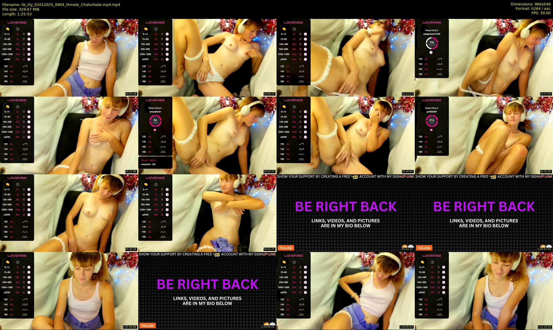 its_lily — 86 minute Chaturbate female cam show recording, 480p, Jan 1, 2025