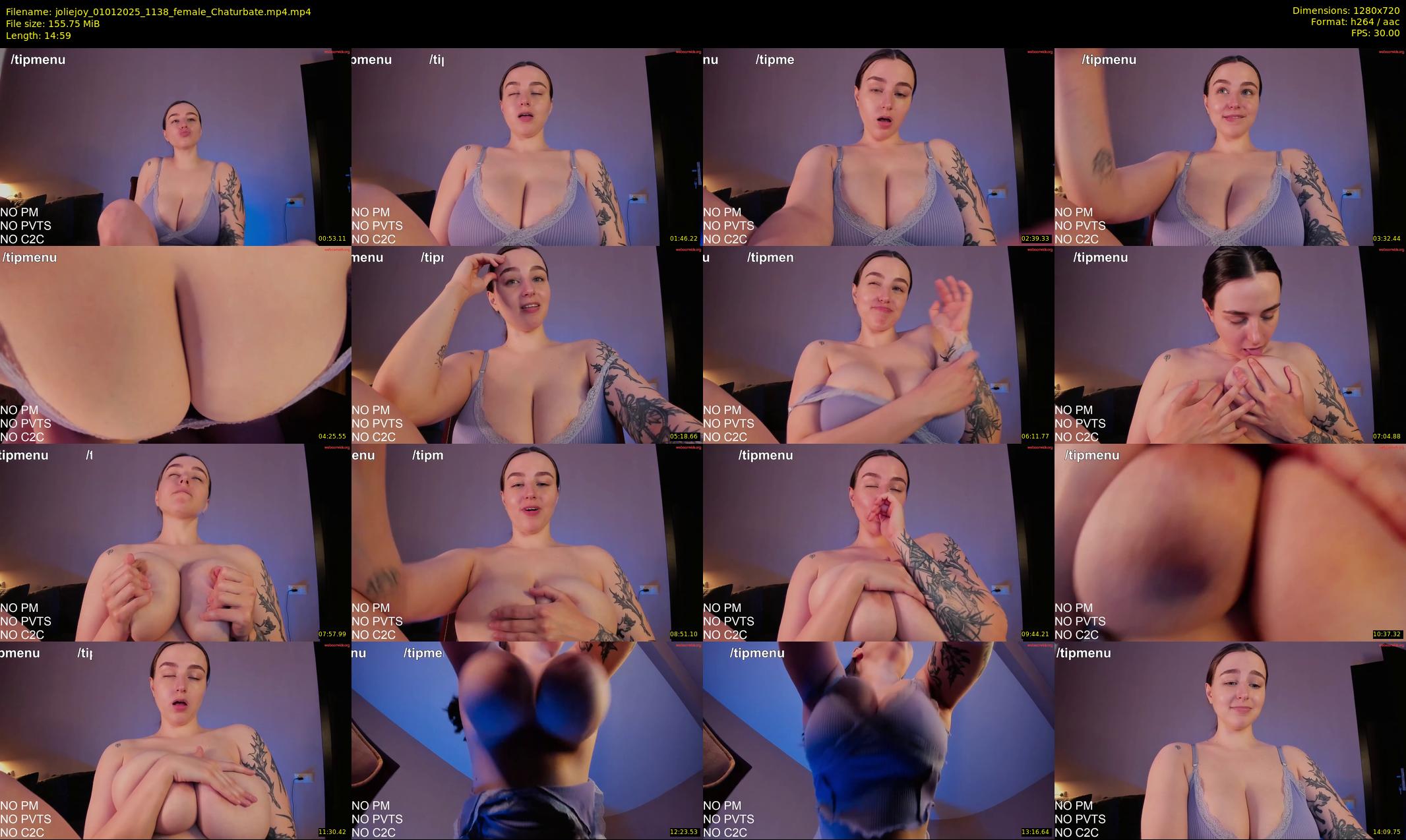 joliejoy — 15 minute Chaturbate female cam show recording, 720p, Jan 1, 2025