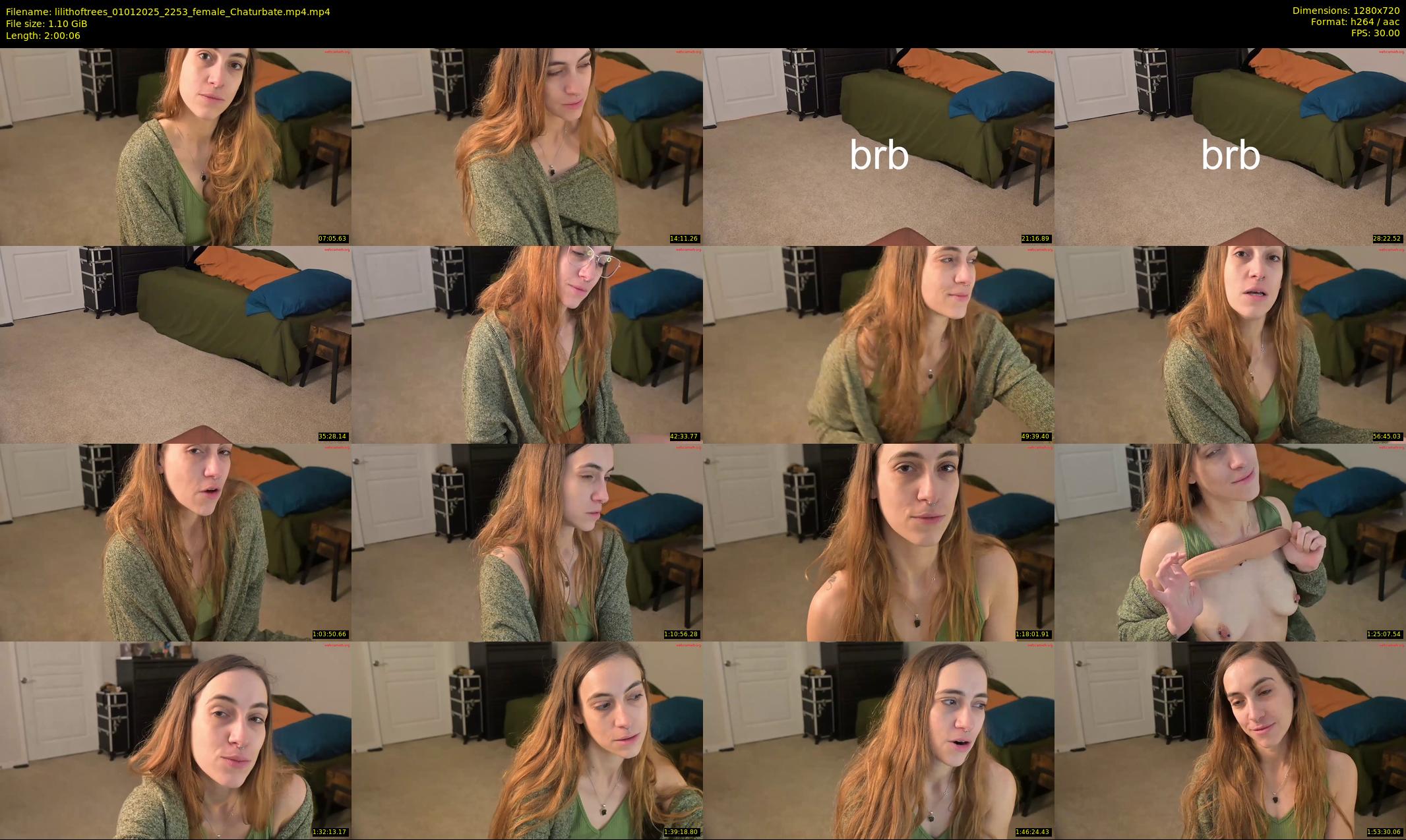 lilithoftrees — 121 minute Chaturbate female cam show recording, 720p, Jan 1, 2025