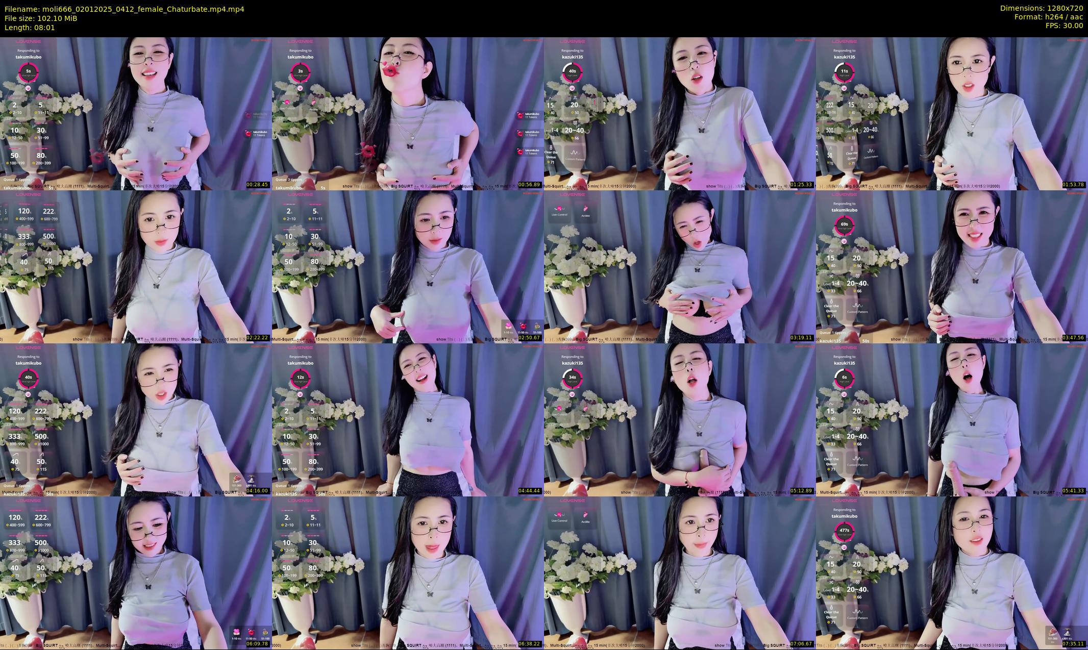 moli666 — 9 minute Chaturbate female cam show recording, 720p, Jan 2, 2025