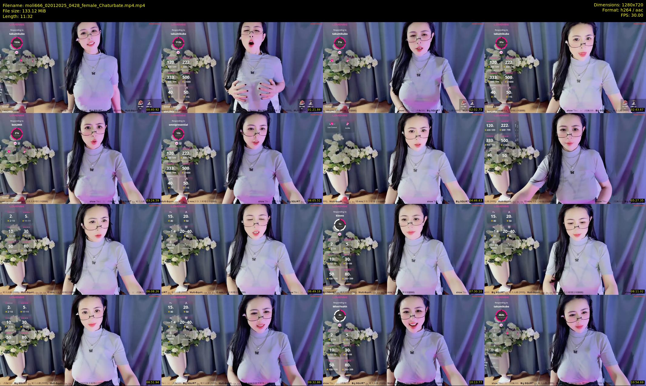 moli666 — 12 minute Chaturbate female cam show recording, 720p, Jan 2, 2025