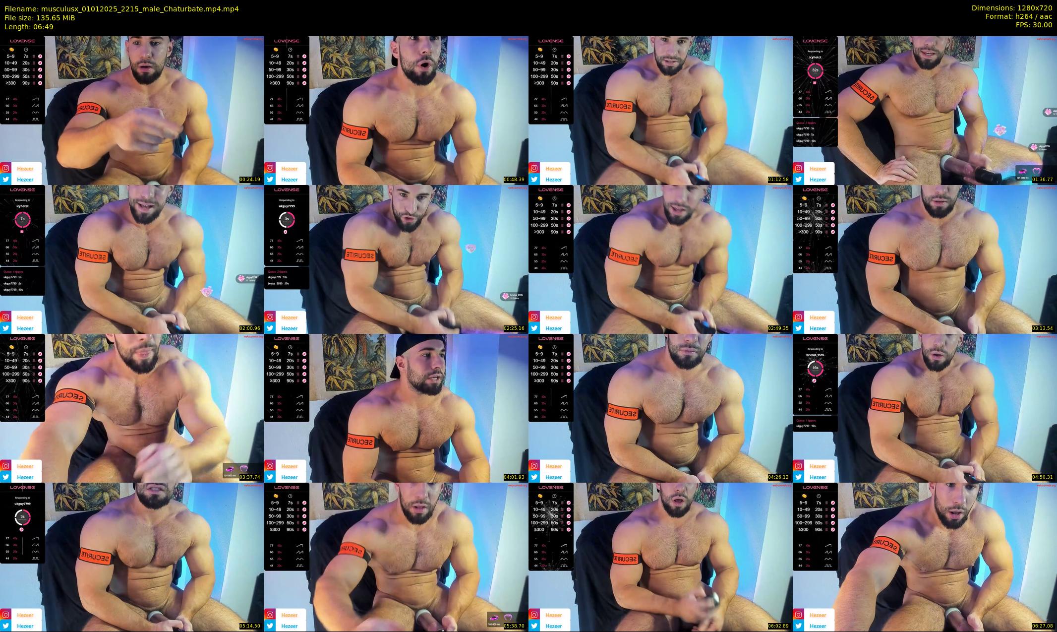 musculusx — 7 minute Chaturbate male cam show recording, 720p, Jan 1, 2025