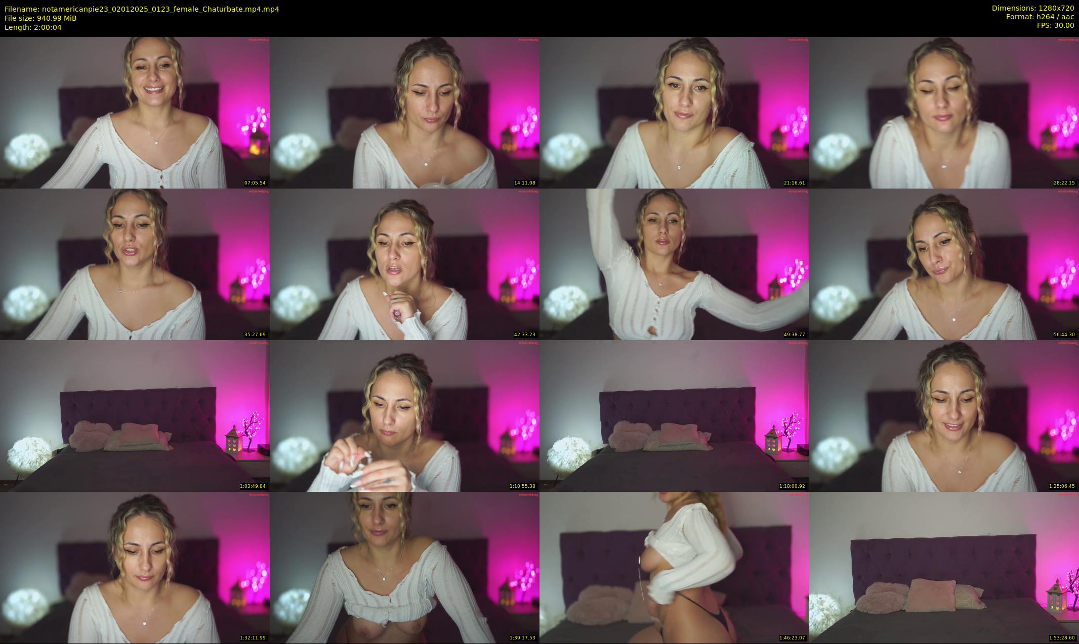 notamericanpie23 — 121 minute Chaturbate female cam show recording, 720p, Jan 2, 2025