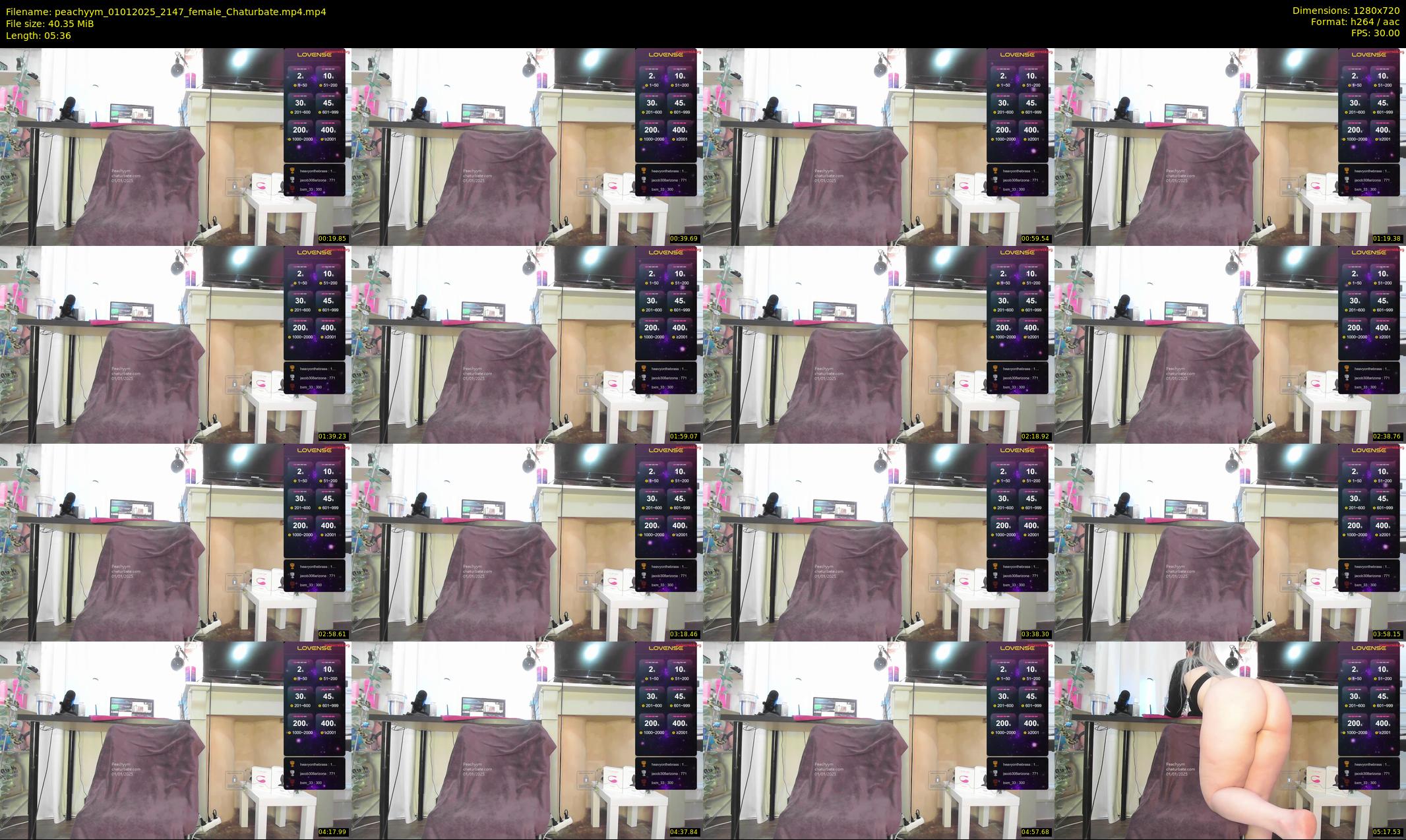 peachyym — 6 minute Chaturbate female cam show recording, 720p, Jan 1, 2025