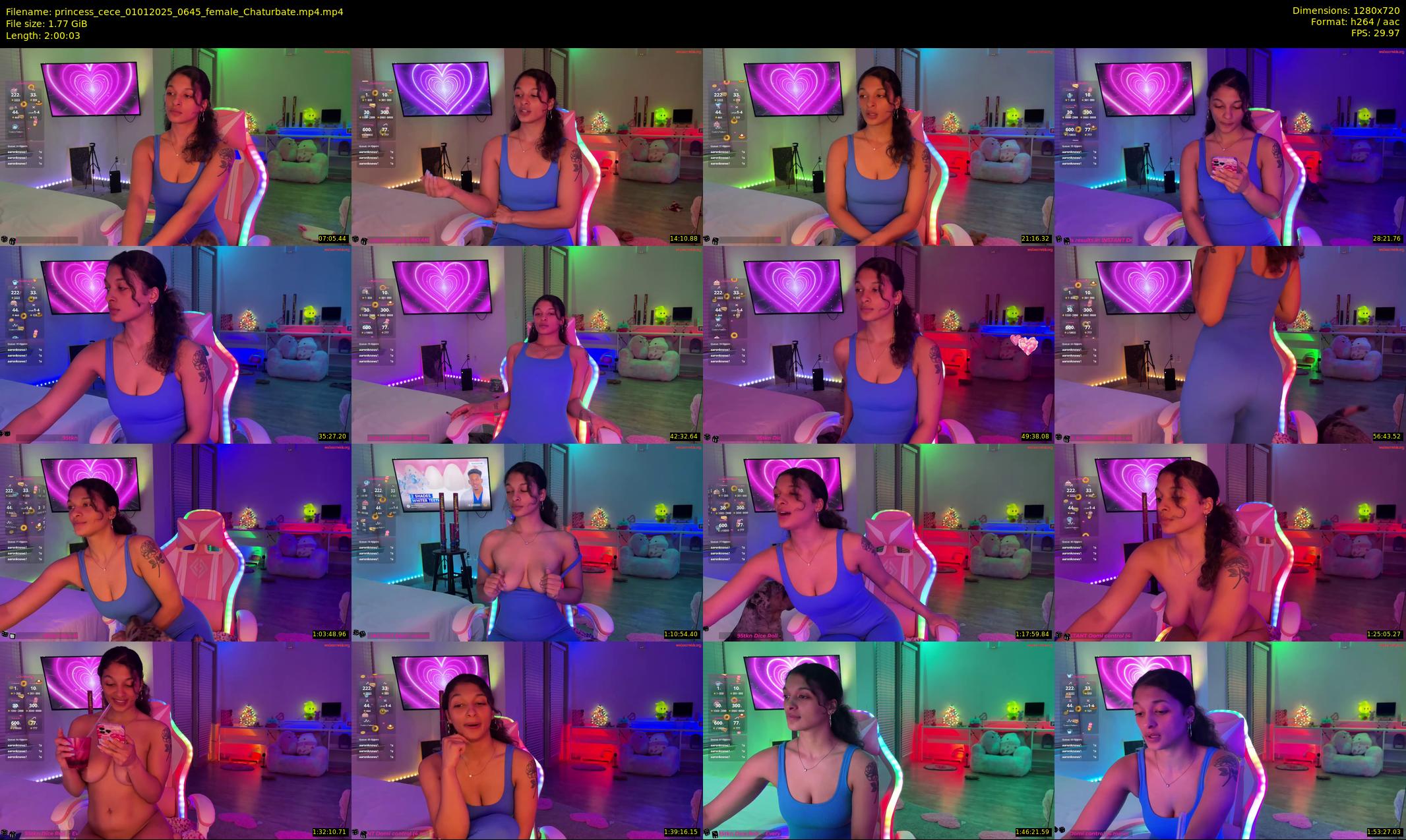 princess_cece — 121 minute Chaturbate female cam show recording, 720p, Jan 1, 2025