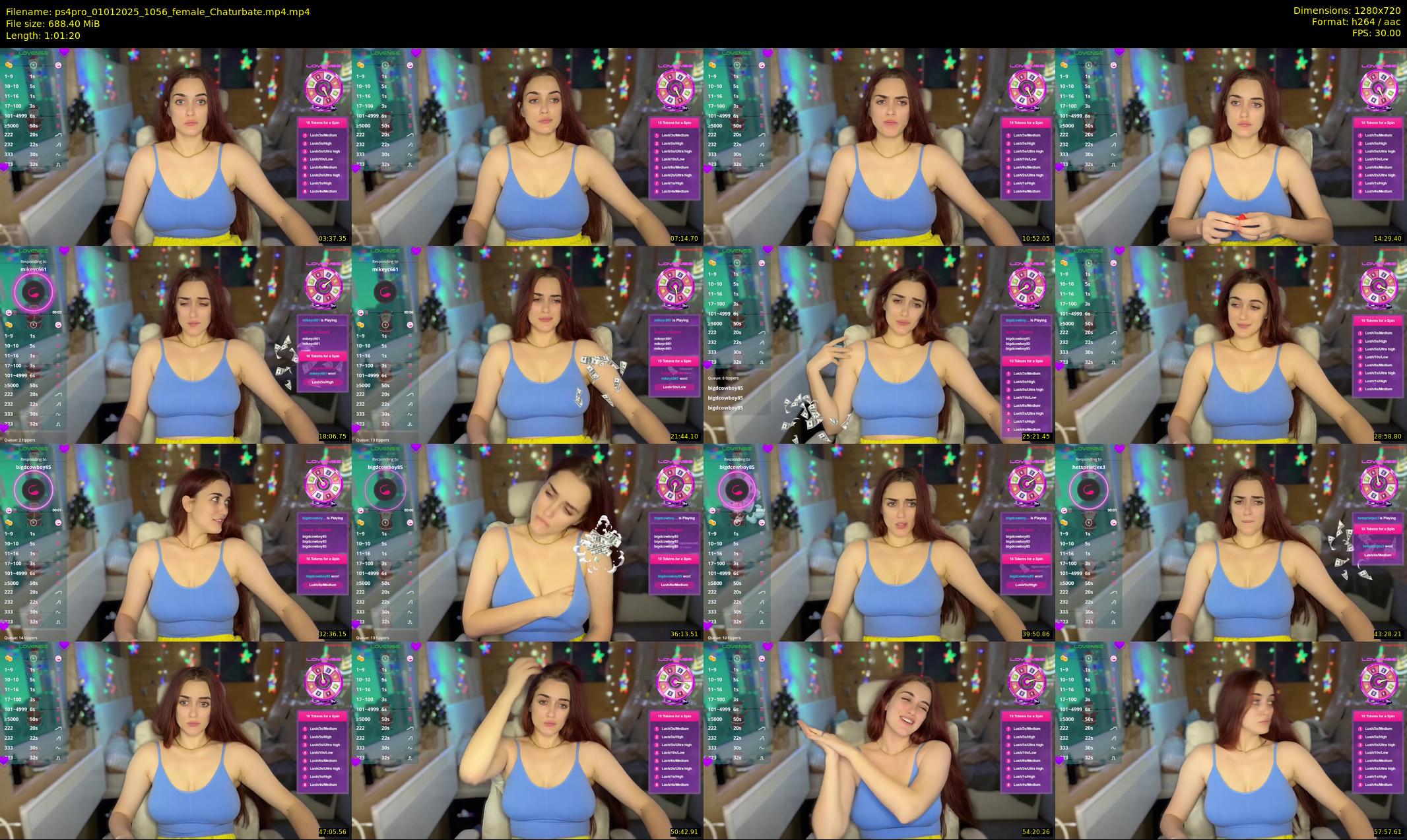 ps4pro — 62 minute Chaturbate female cam show recording, 720p, Jan 1, 2025