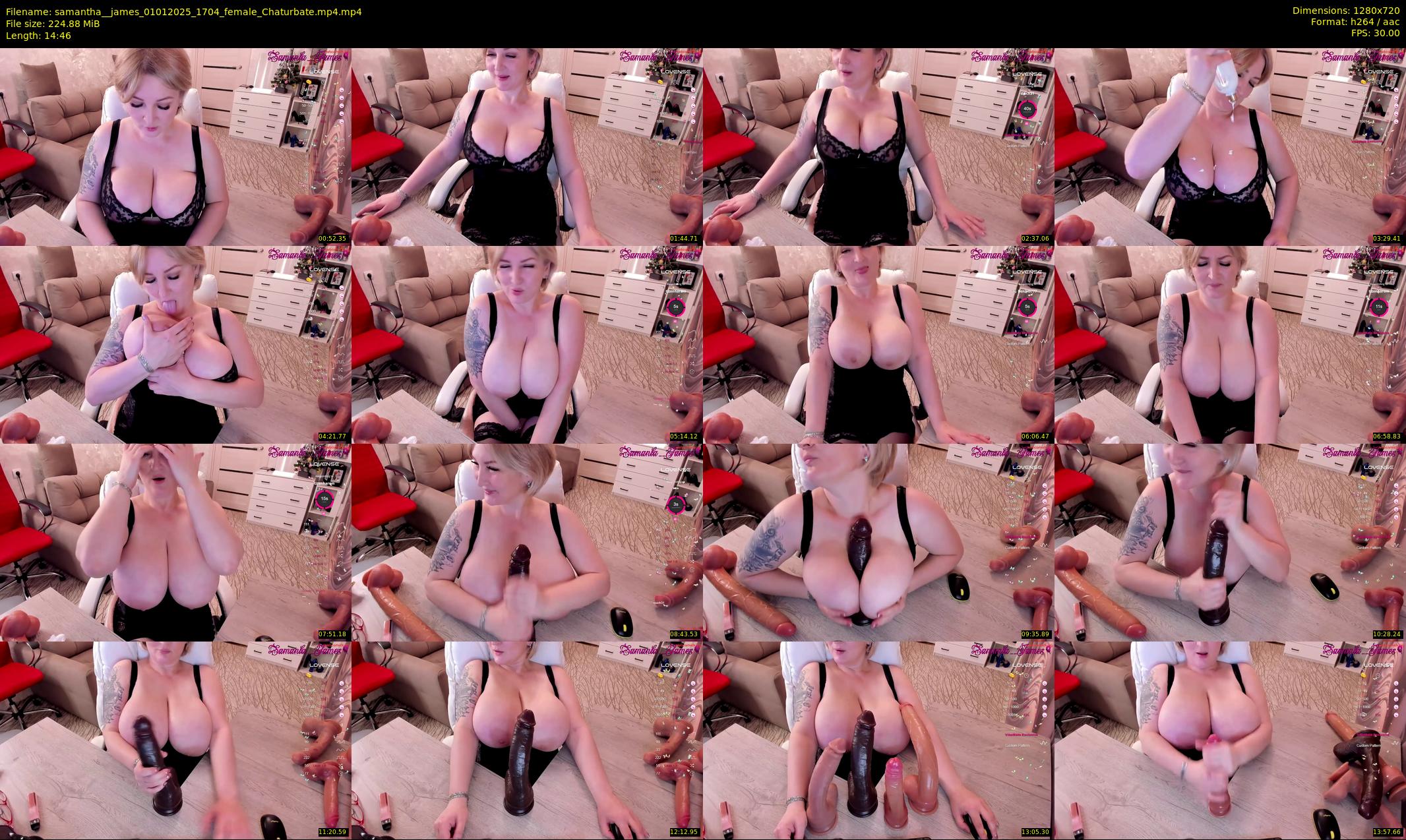 samantha__james — 15 minute Chaturbate female cam show recording, 720p, Jan 1, 2025