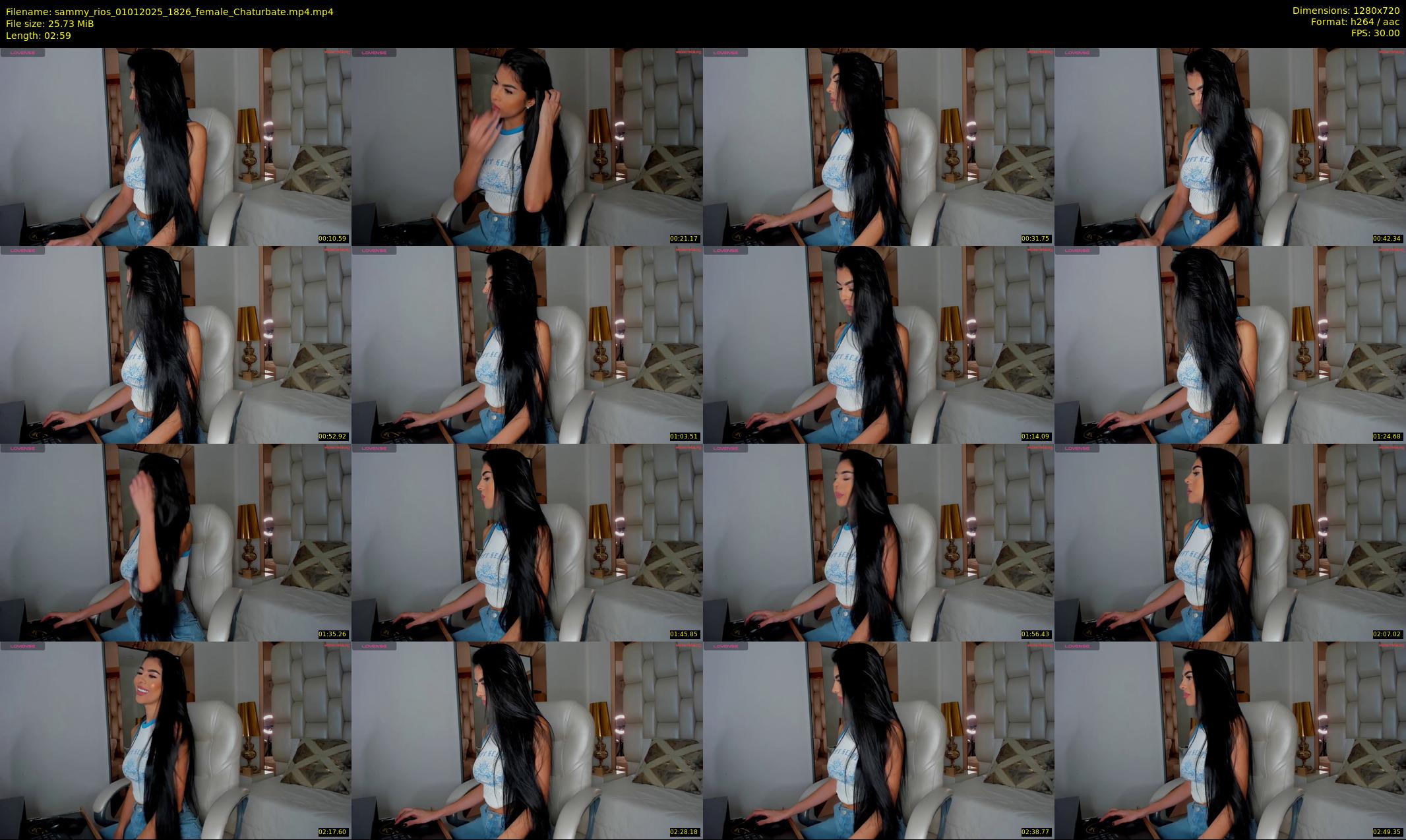 sammy_rios — 3 minute Chaturbate female cam show recording, 720p, Jan 1, 2025