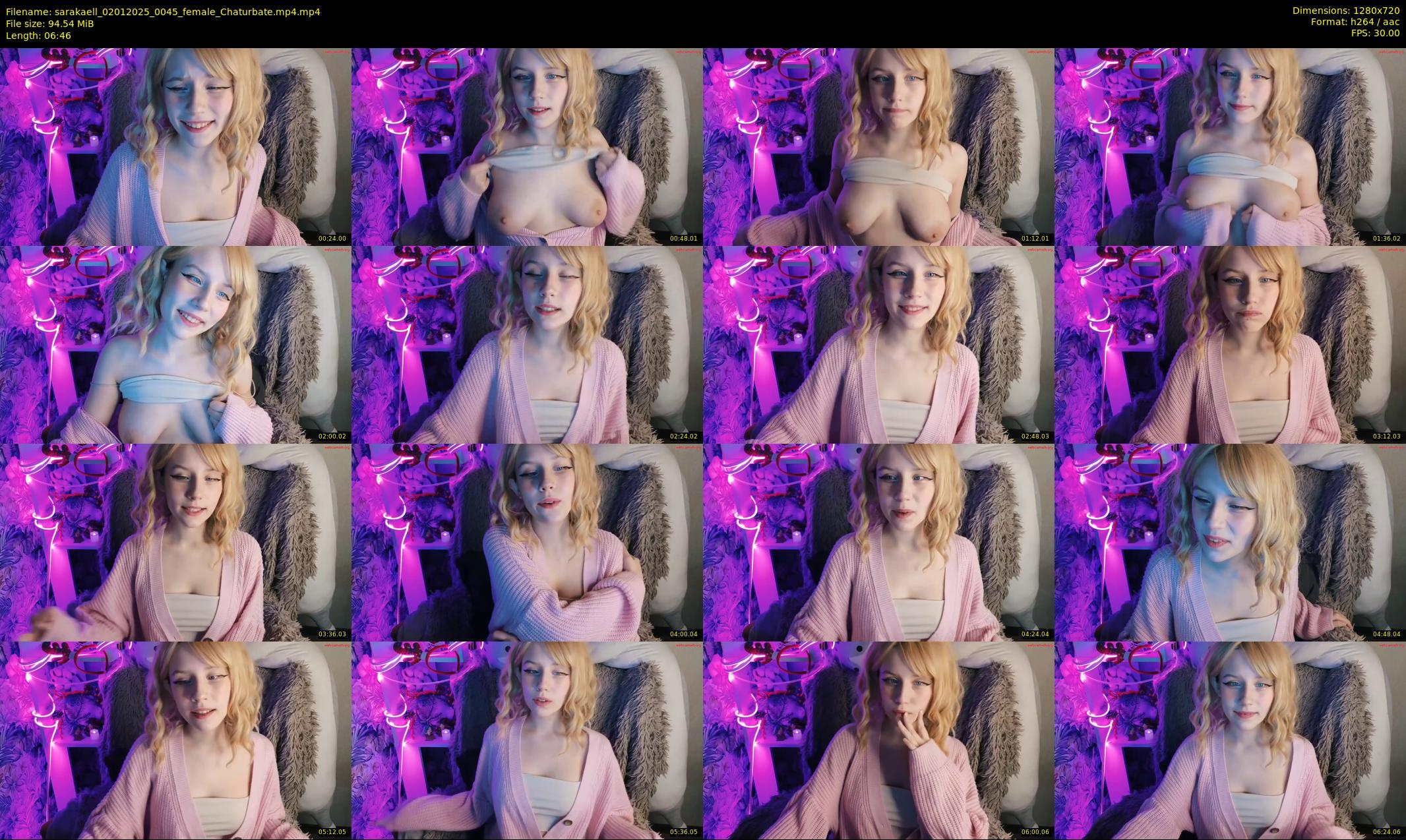 sarakaell — 7 minute Chaturbate female cam show recording, 720p, Jan 2, 2025