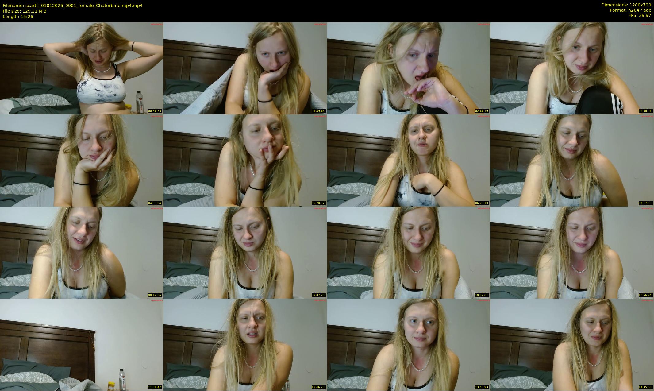 scartit — 16 minute Chaturbate female cam show recording, 720p, Jan 1, 2025
