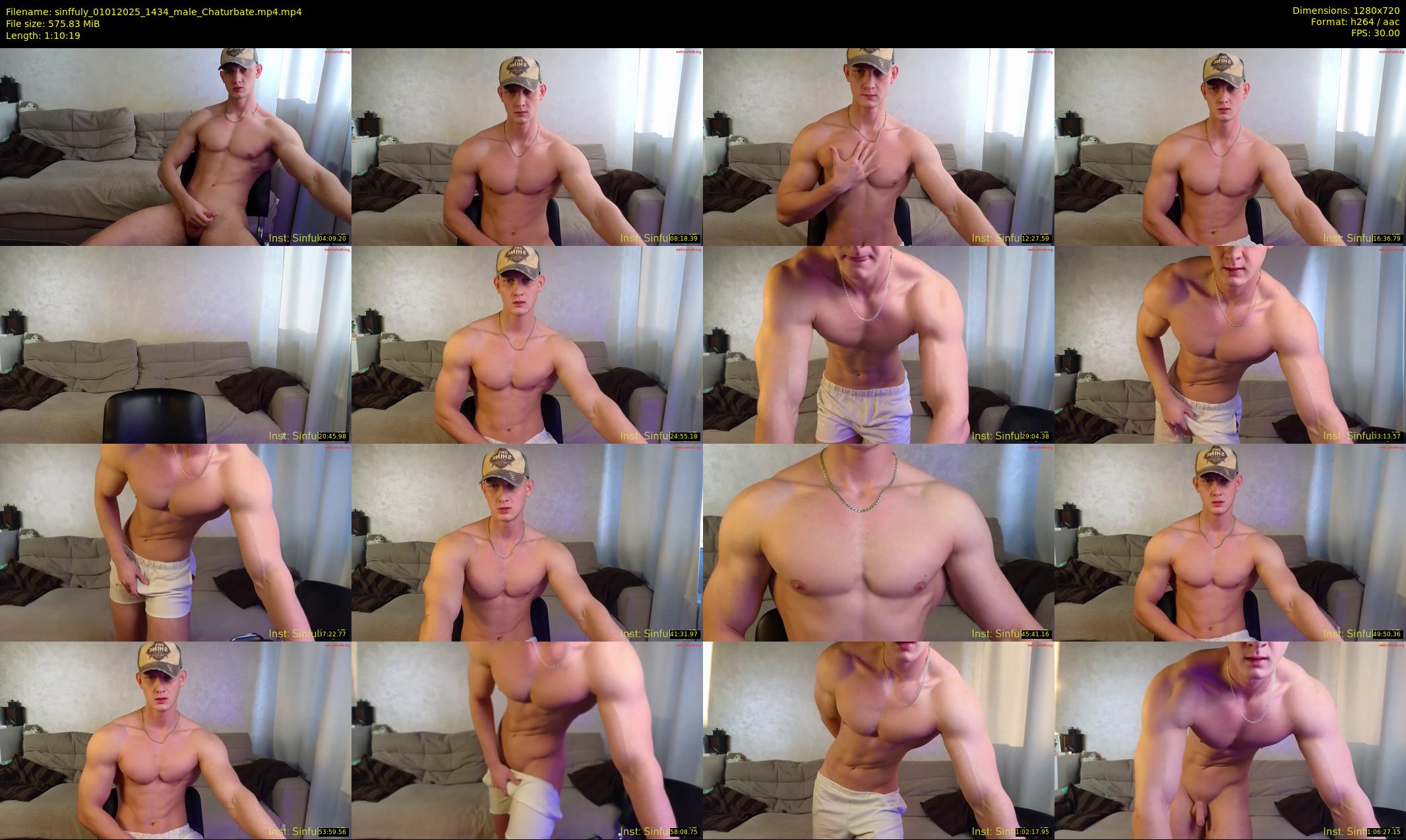 sinffuly — 71 minute Chaturbate male cam show recording, 720p, Jan 1, 2025