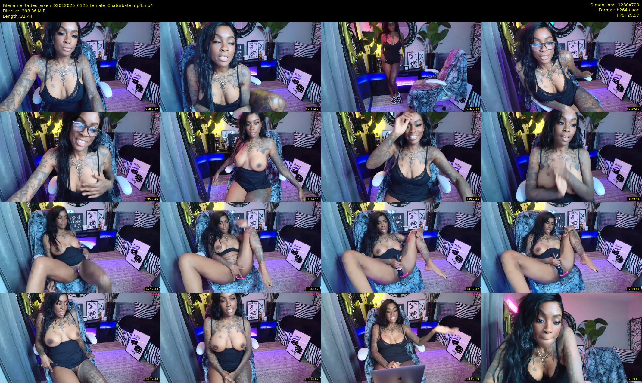 tatted_vixen — 32 minute Chaturbate female cam show recording, 720p, Jan 2, 2025