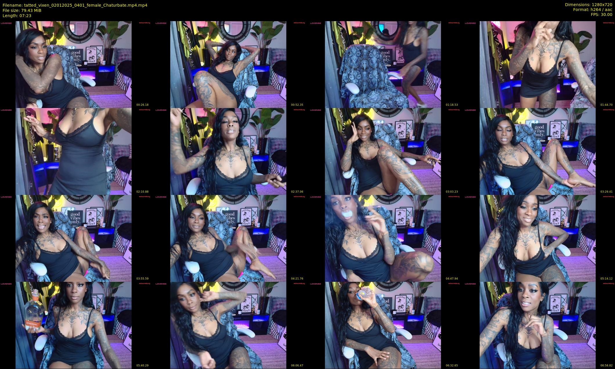 tatted_vixen — 8 minute Chaturbate female cam show recording, 720p, Jan 2, 2025