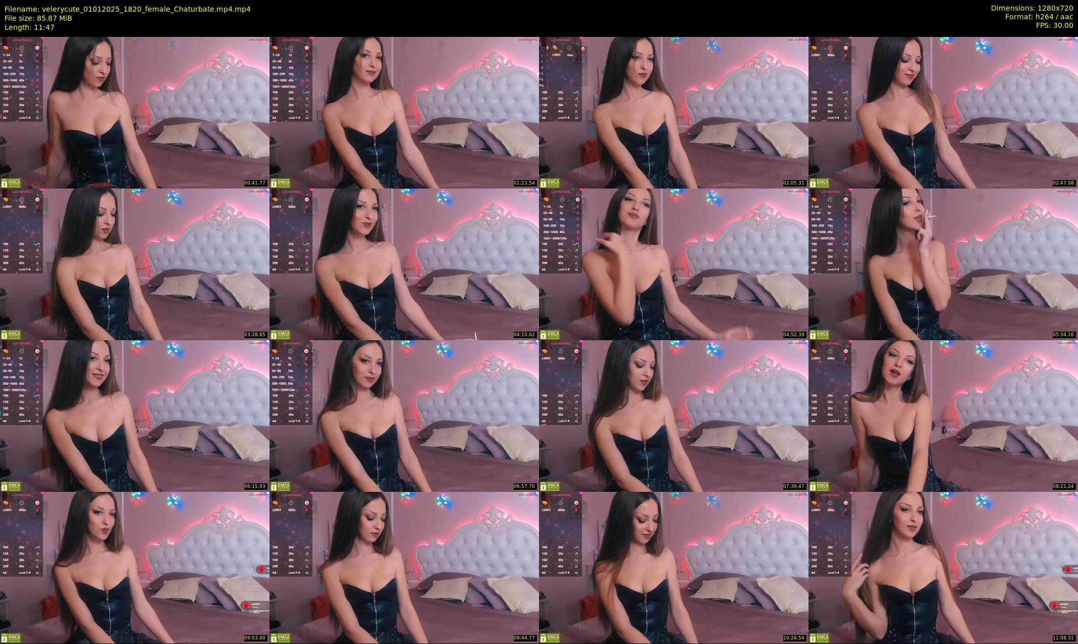 velerycute — 12 minute Chaturbate female cam show recording, 720p, Jan 1, 2025