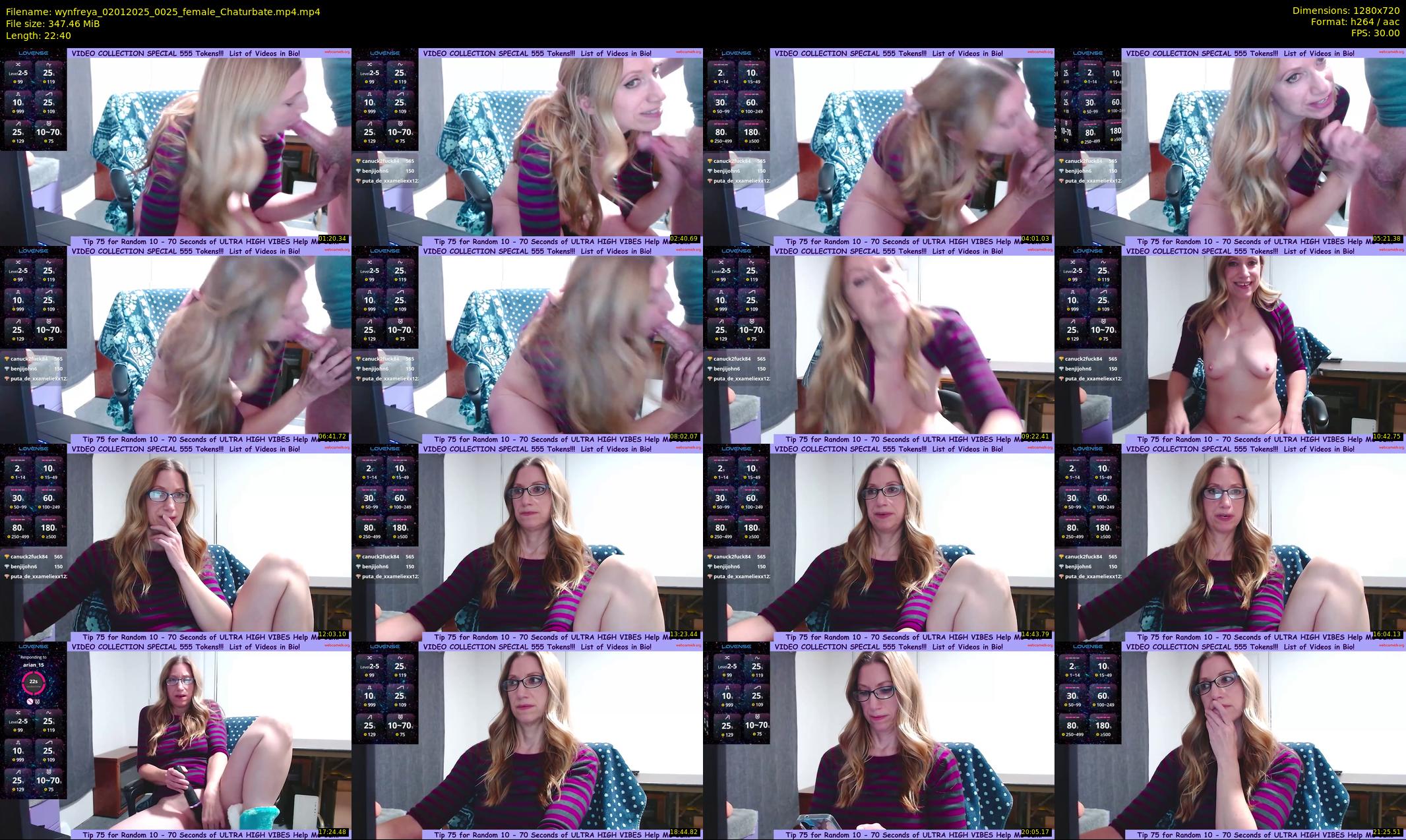 wynfreya — 23 minute Chaturbate female cam show recording, 720p, Jan 2, 2025