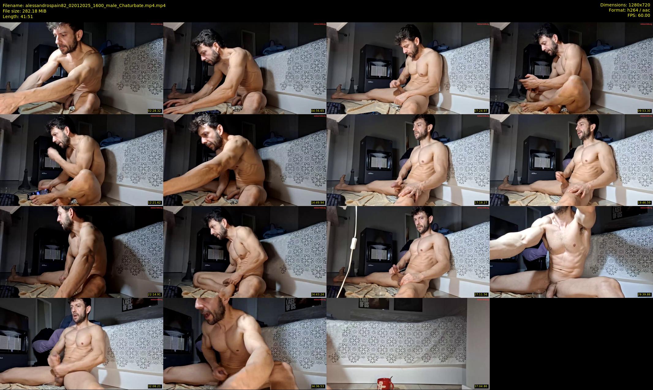 alessandrospain82 — 42 minute Chaturbate male cam show recording, 720p, Jan 2, 2025