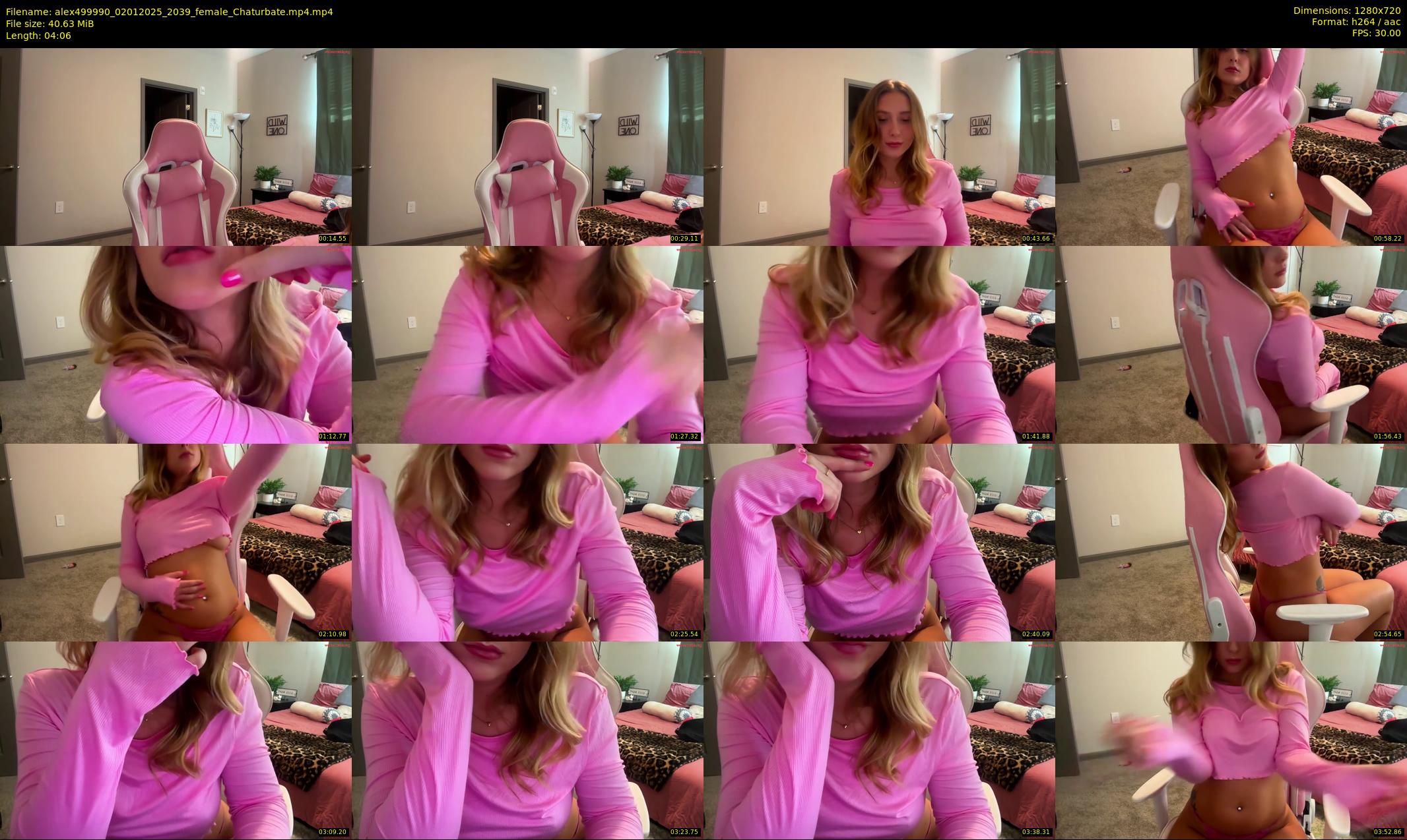 alex499990 — 5 minute Chaturbate female cam show recording, 720p, Jan 2, 2025