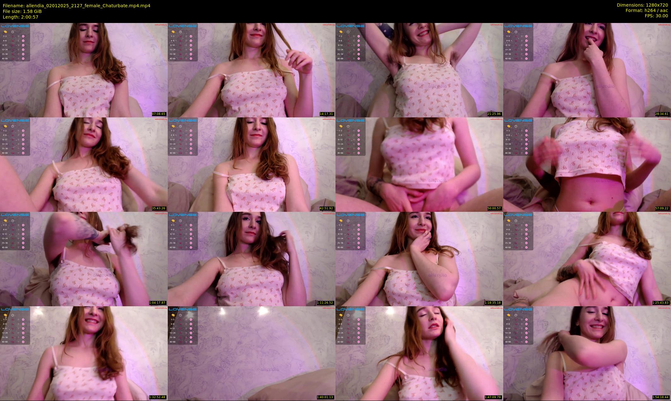 allendia — 121 minute Chaturbate female cam show recording, 720p, Jan 2, 2025