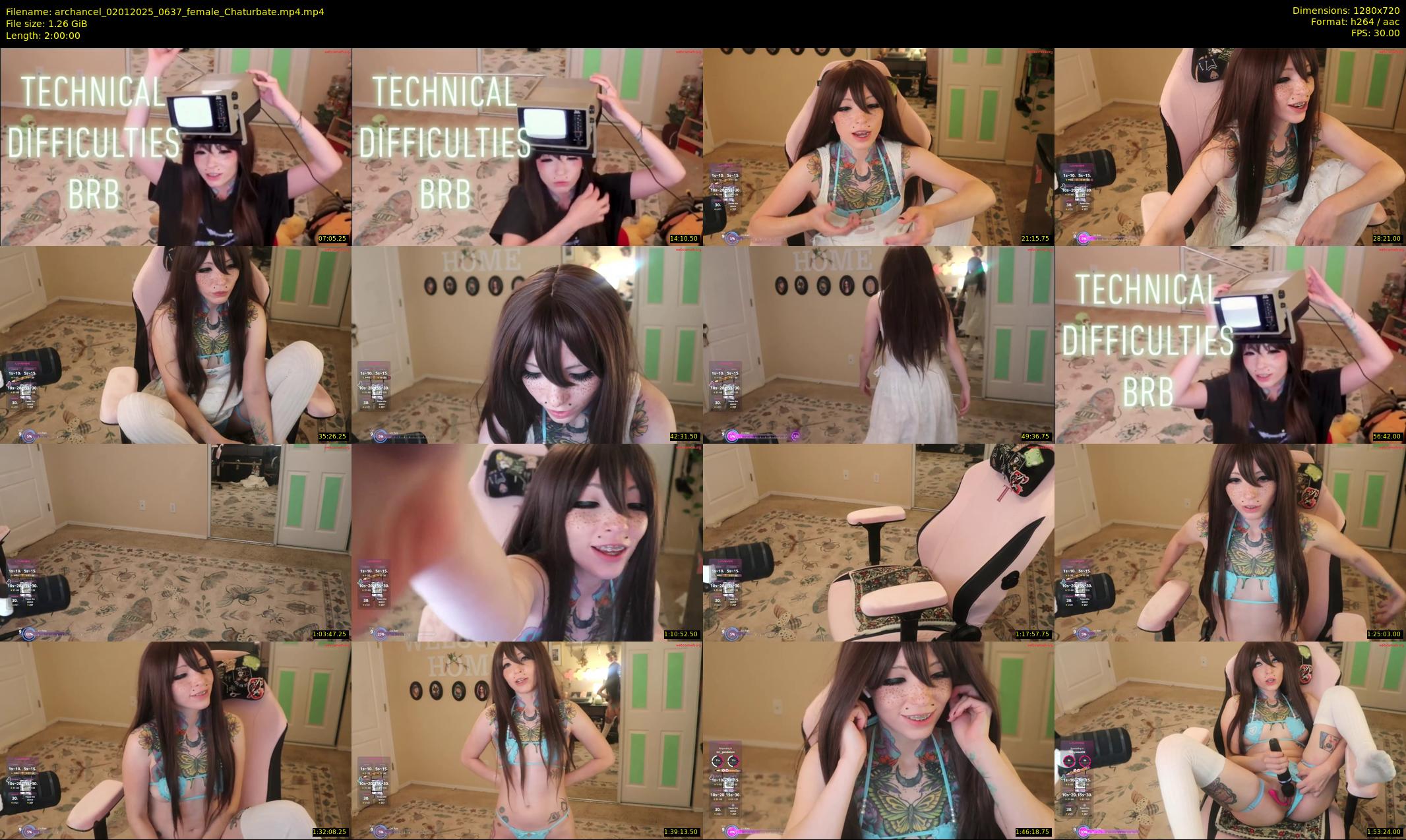 archancel — 120 minute Chaturbate female cam show recording, 720p, Jan 2, 2025