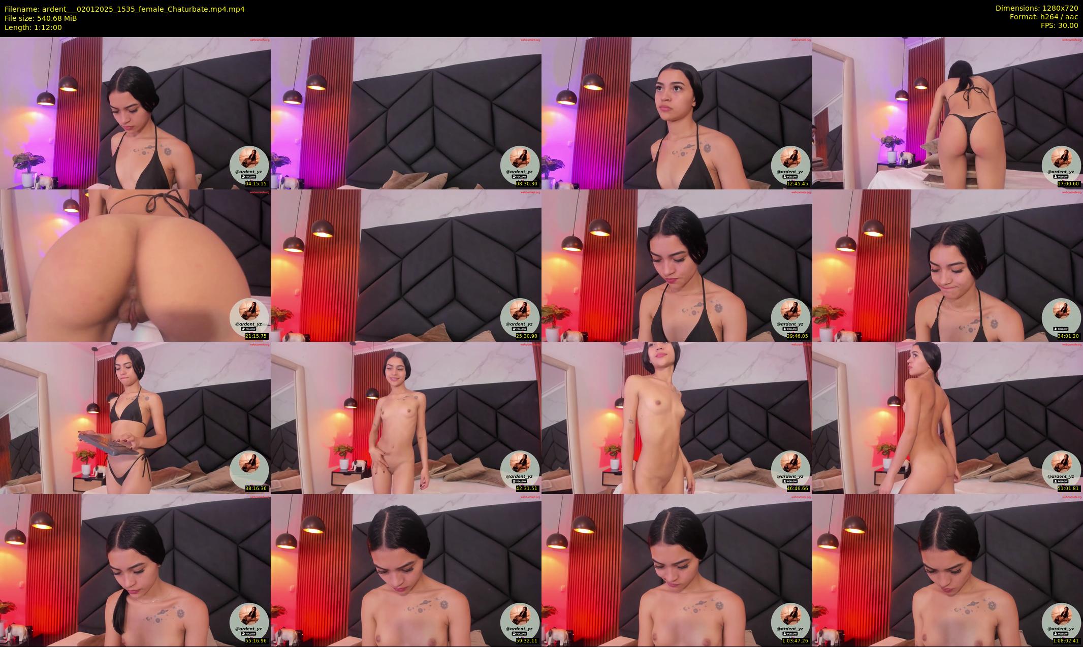 ardent__ — 72 minute Chaturbate female cam show recording, 720p, Jan 2, 2025