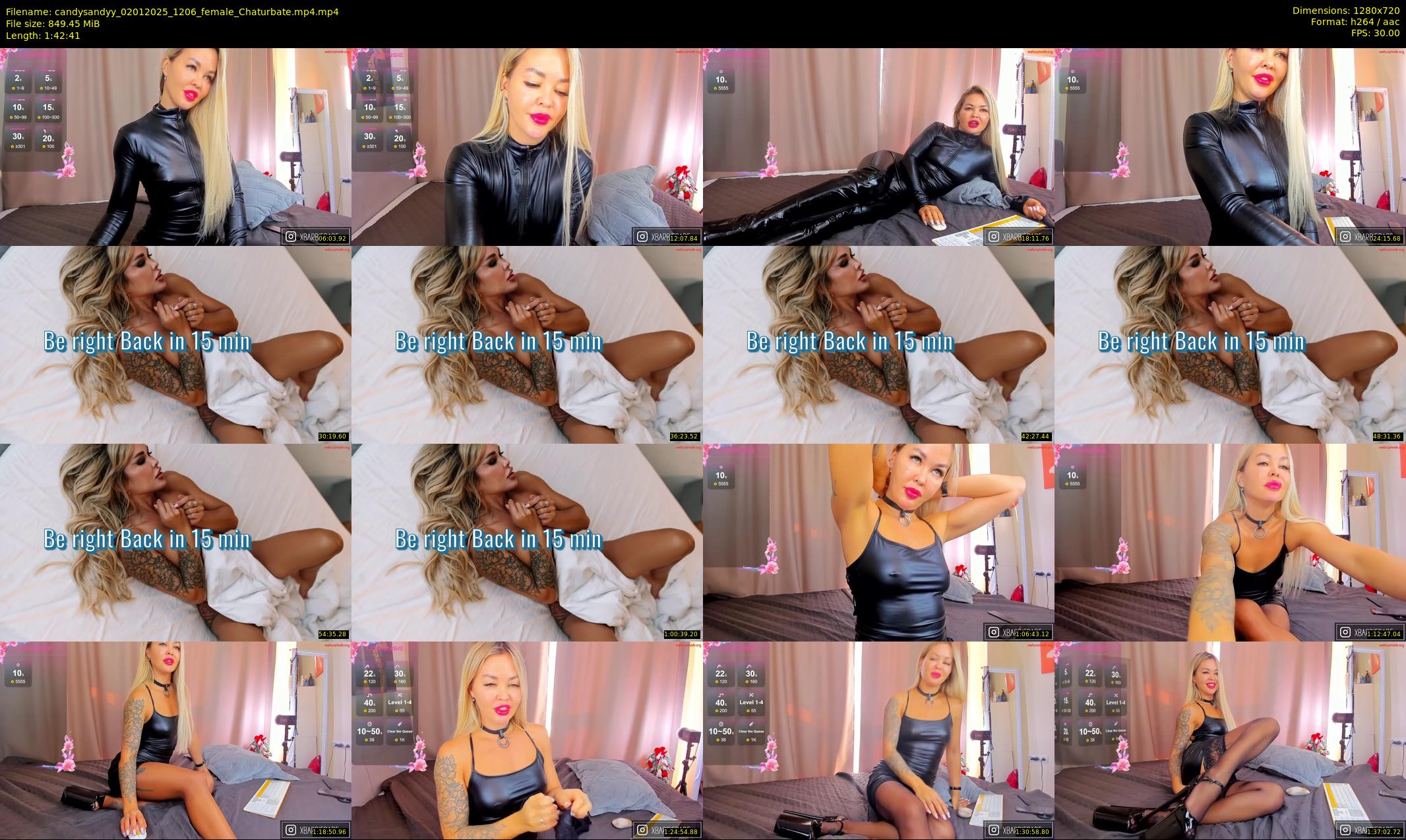 candysandyy — 103 minute Chaturbate female cam show recording, 720p, Jan 2, 2025