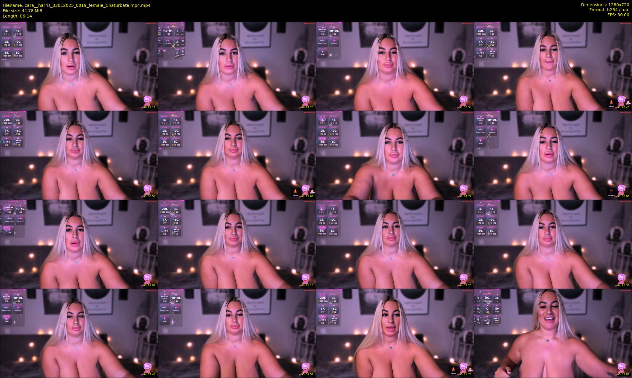 cara__harris — 7 minute Chaturbate female cam show recording, 720p, Jan 3, 2025