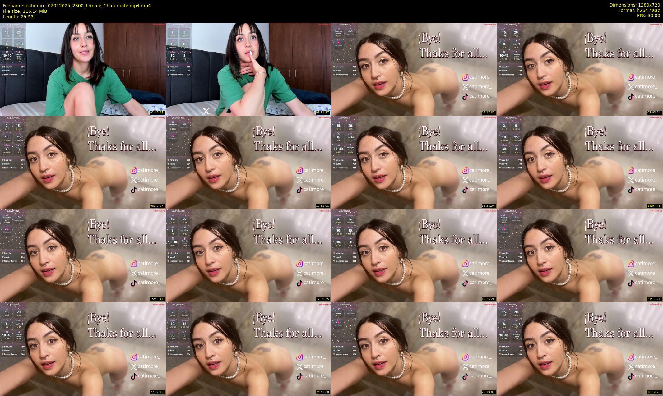 catimore — 30 minute Chaturbate female cam show recording, 720p, Jan 2, 2025