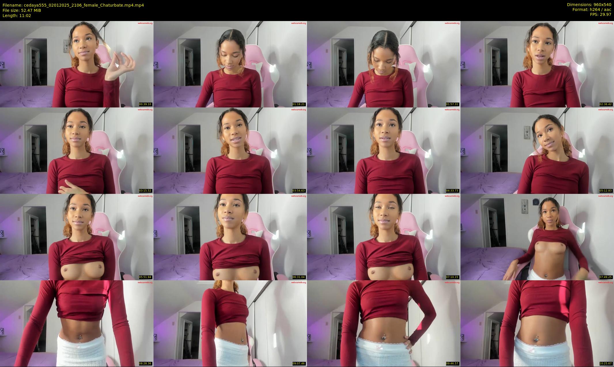 cedaya555 — 12 minute Chaturbate female cam show recording, 480p, Jan 2, 2025