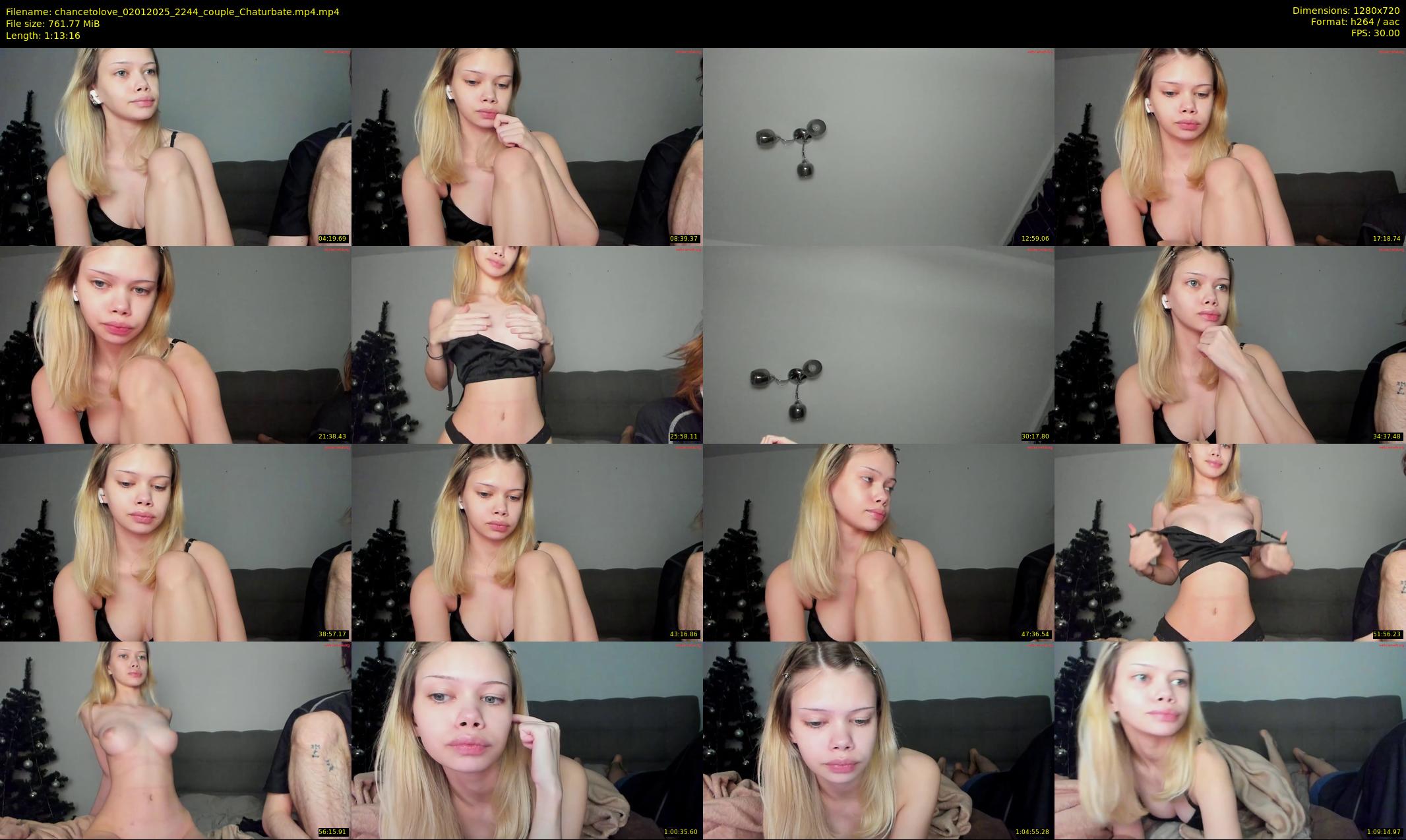 chancetolove — 74 minute Chaturbate couple cam show recording, 720p, Jan 2, 2025
