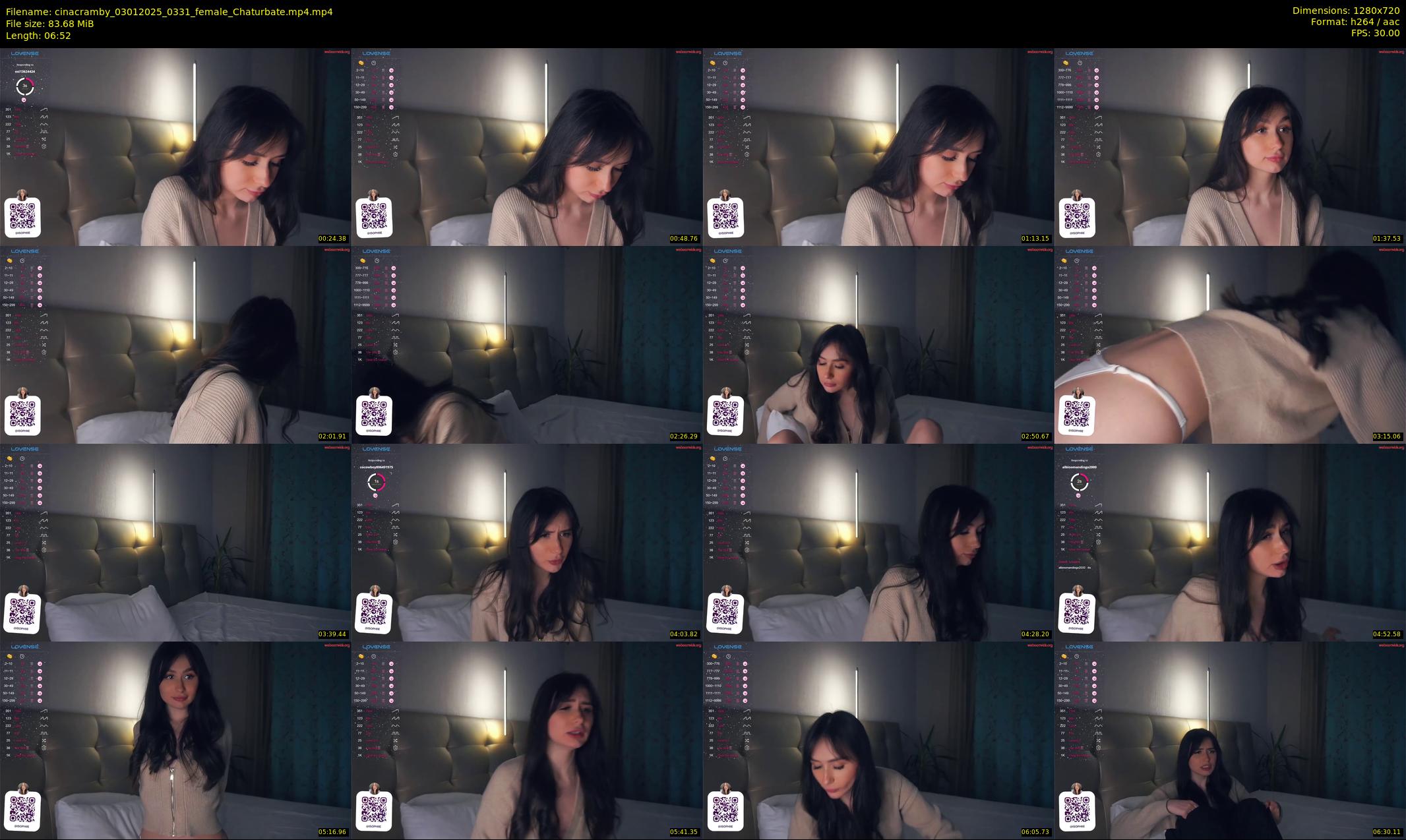 cinacramby — 7 minute Chaturbate female cam show recording, 720p, Jan 3, 2025