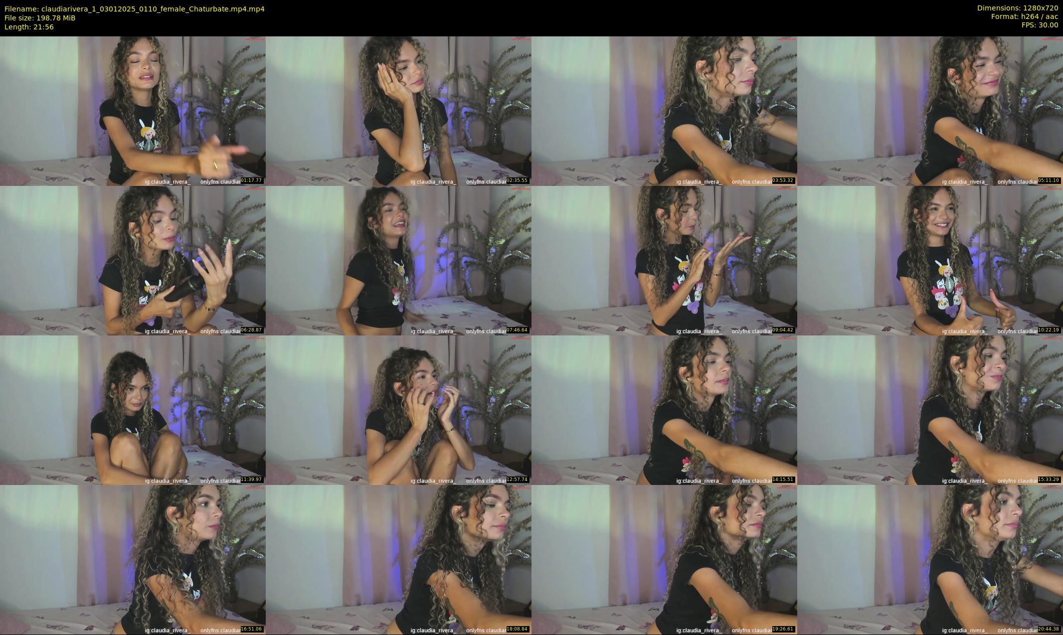 claudiarivera_1 — 22 minute Chaturbate female cam show recording, 720p, Jan 3, 2025