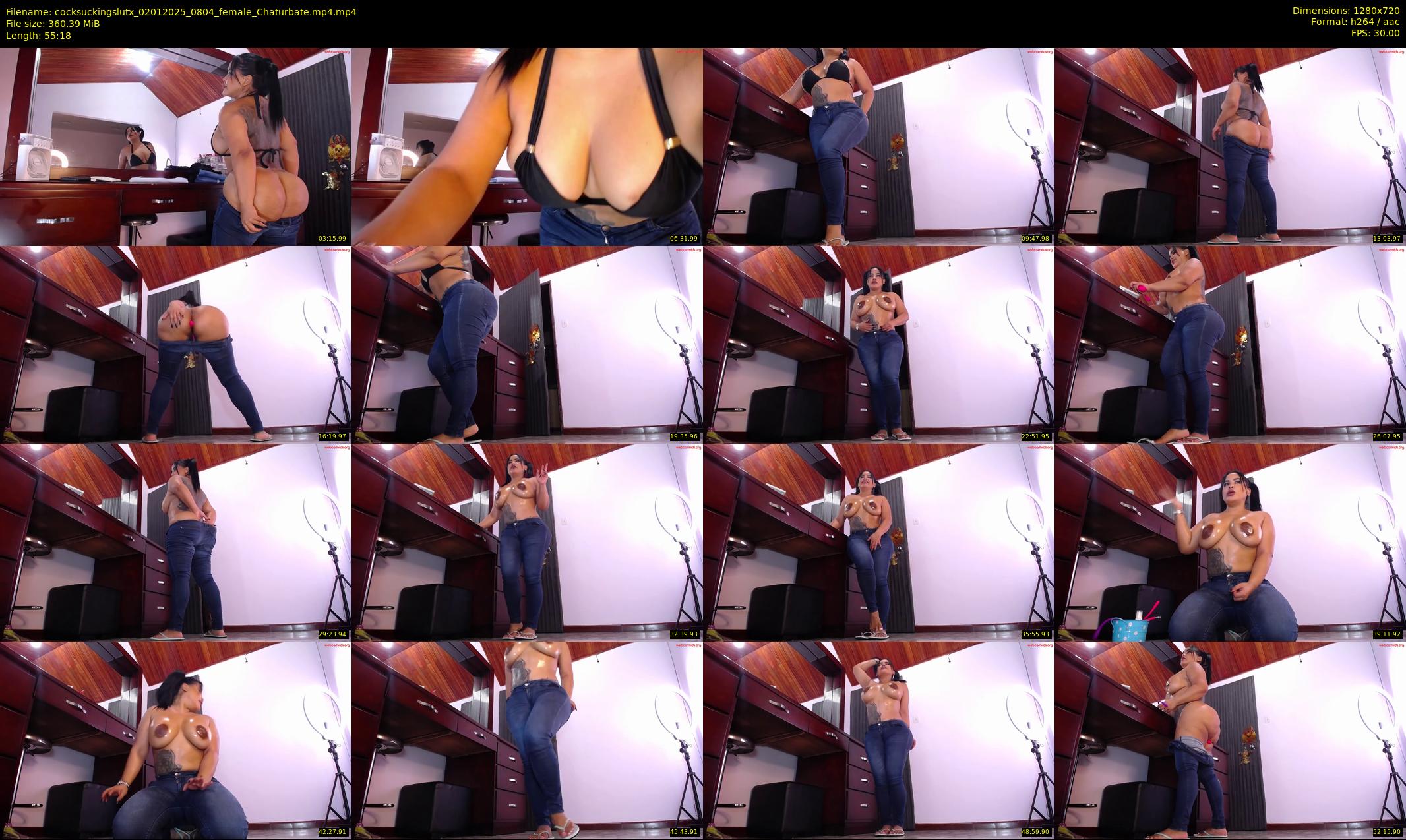 cocksuckingslutx — 56 minute Chaturbate female cam show recording, 720p, Jan 2, 2025