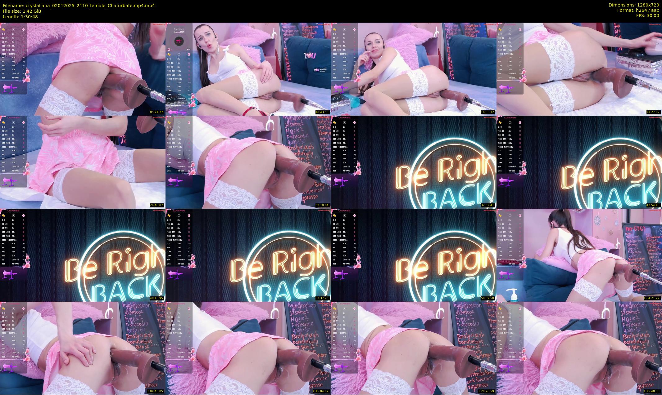 crystallana — 91 minute Chaturbate female cam show recording, 720p, Jan 2, 2025