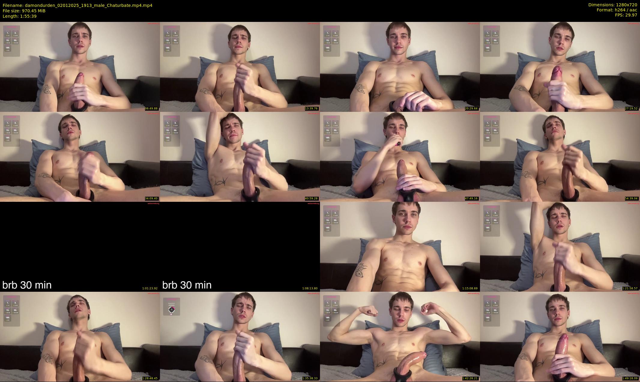 damondurden — 116 minute Chaturbate male cam show recording, 720p, Jan 2, 2025