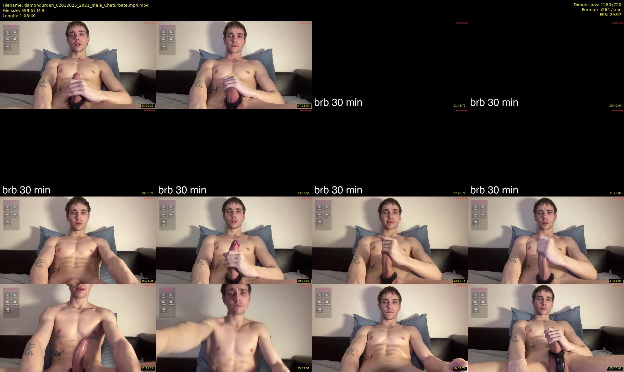 damondurden — 67 minute Chaturbate male cam show recording, 720p, Jan 2, 2025