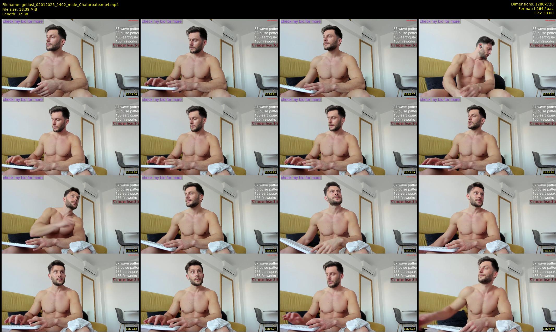 getlust — 3 minute Chaturbate male cam show recording, 720p, Jan 2, 2025