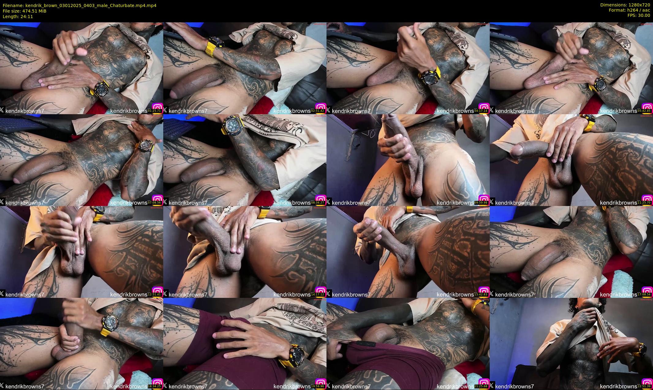kendrik_brown — 25 minute Chaturbate male cam show recording, 720p, Jan 3, 2025