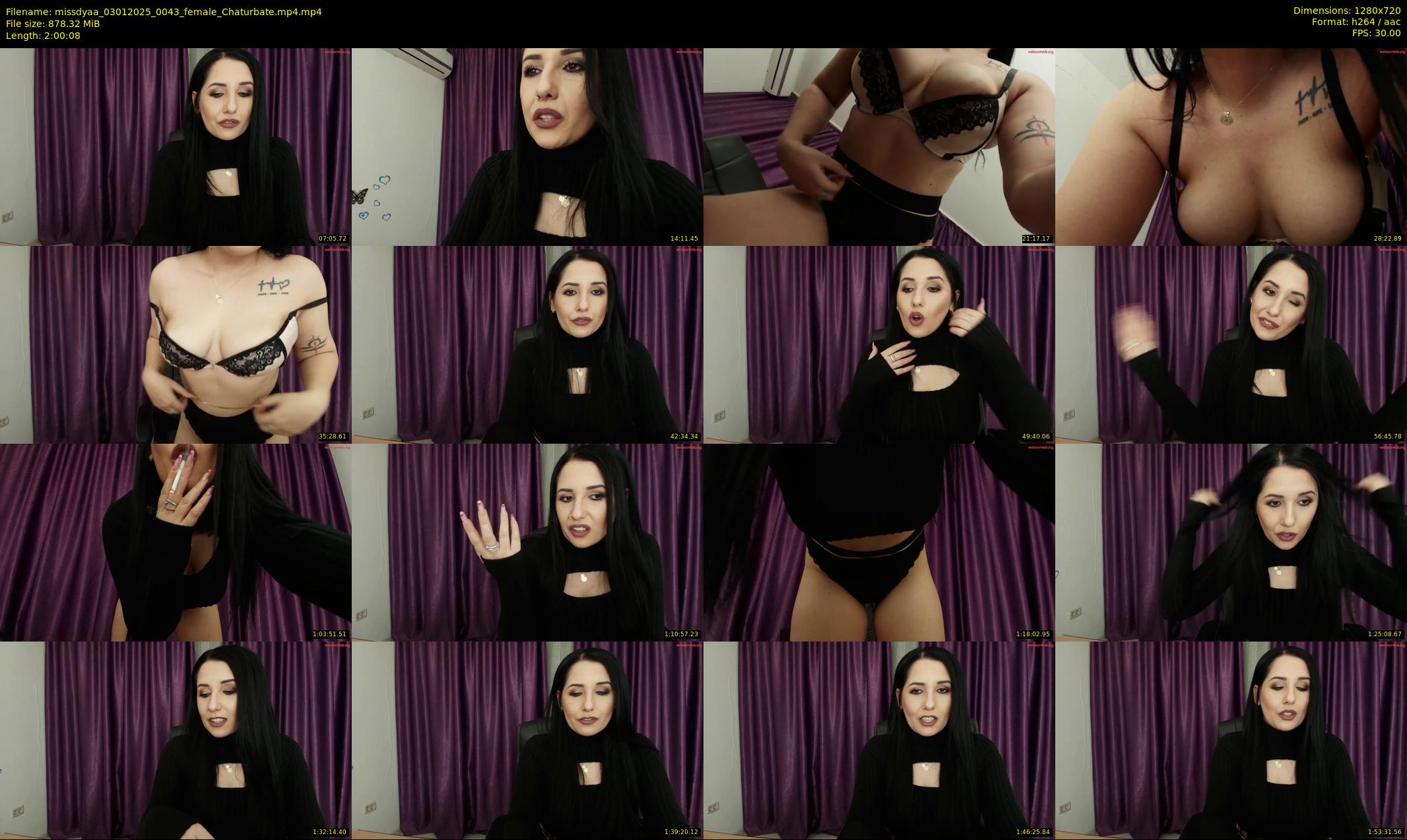 missdyaa — 121 minute Chaturbate female cam show recording, 720p, Jan 3, 2025