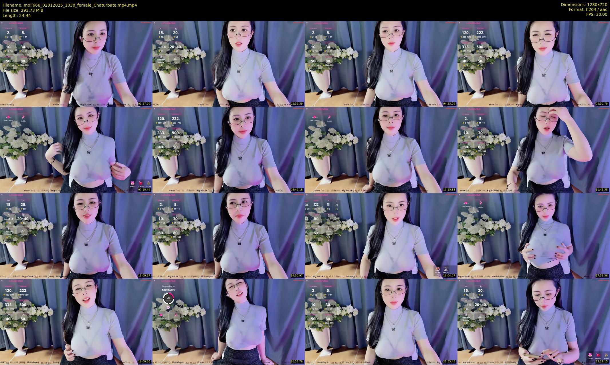 moli666 — 25 minute Chaturbate female cam show recording, 720p, Jan 2, 2025