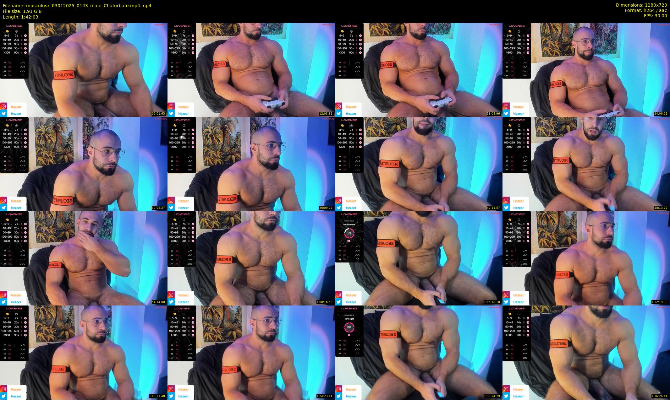musculusx — 103 minute Chaturbate male cam show recording, 720p, Jan 3, 2025