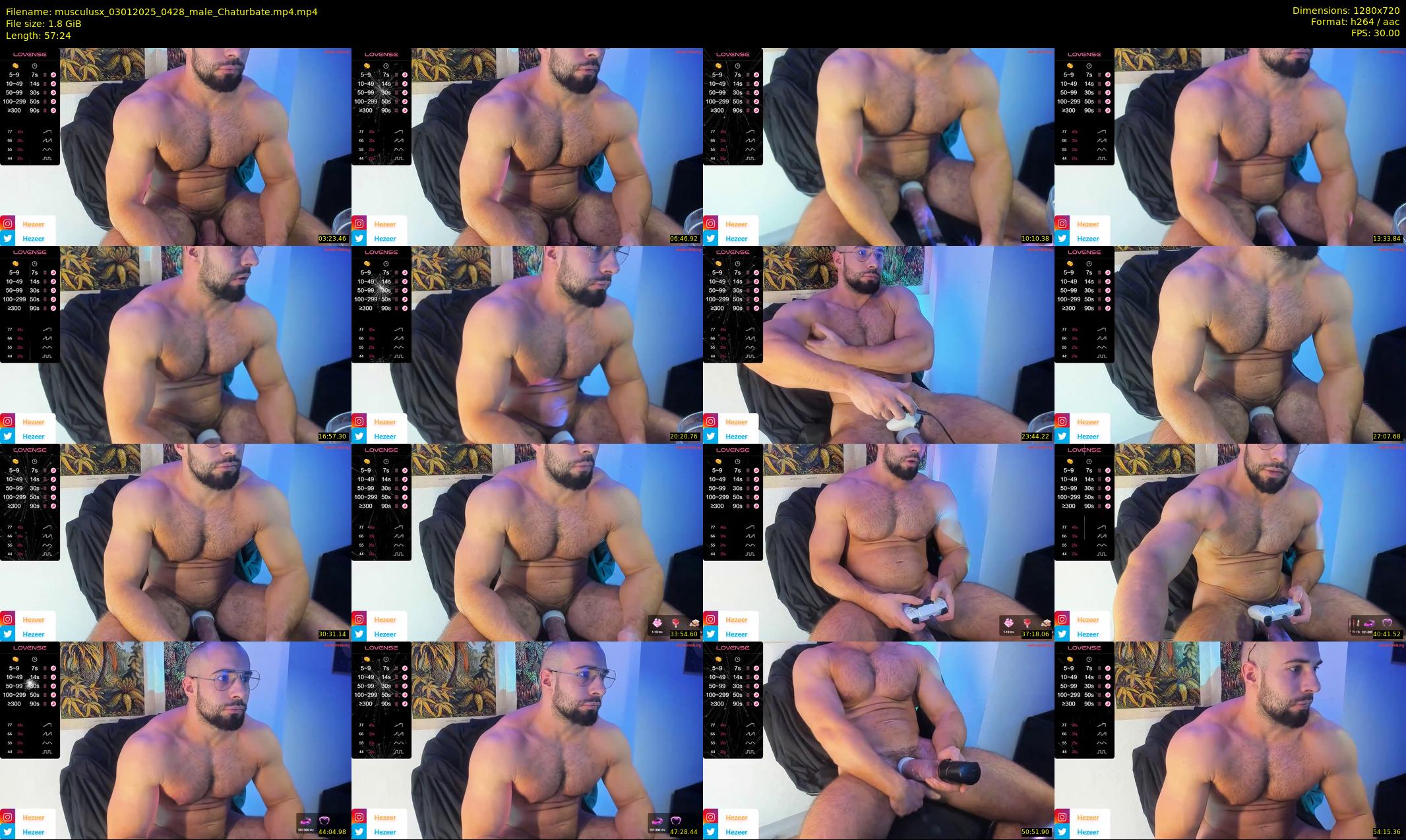 musculusx — 58 minute Chaturbate male cam show recording, 720p, Jan 3, 2025