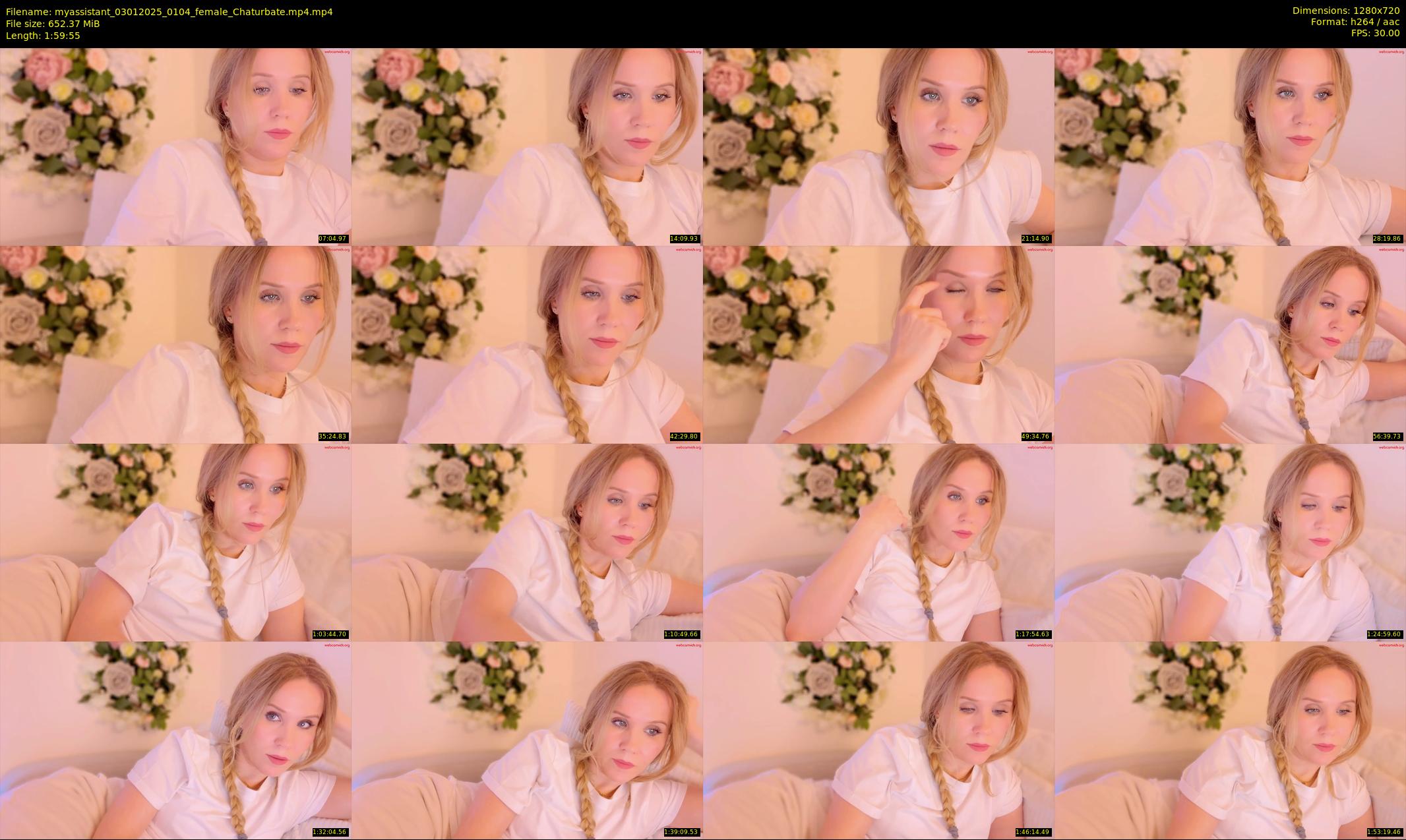 myassistant — 120 minute Chaturbate female cam show recording, 720p, Jan 3, 2025